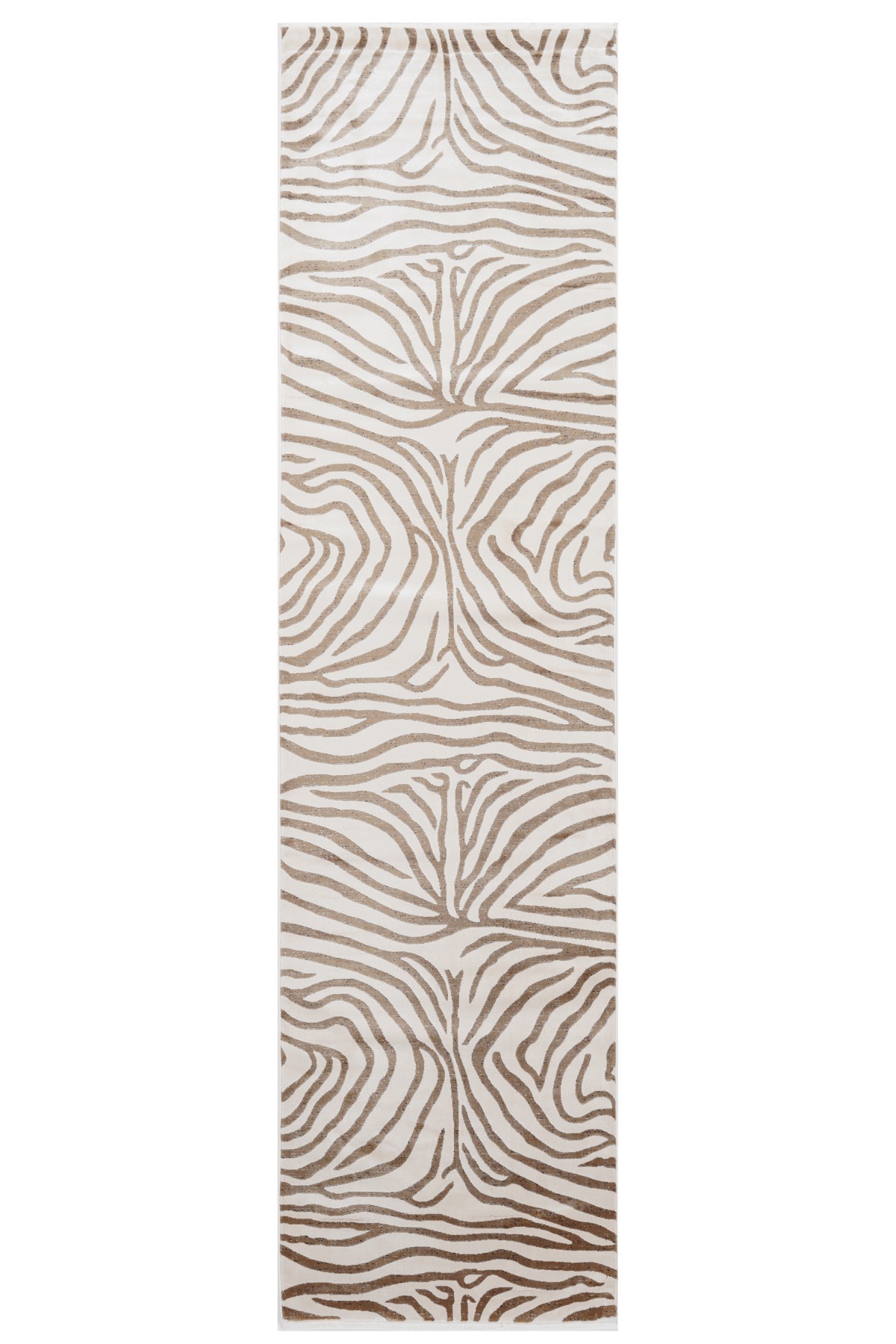 Riva 8725 Krem Zebra Desenli Modern Bambu Halı