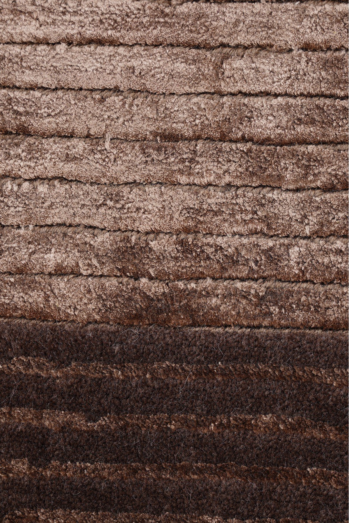 Nepal 3517 Kahverengi Modern El Dokuma Kışlık Bambu Halı