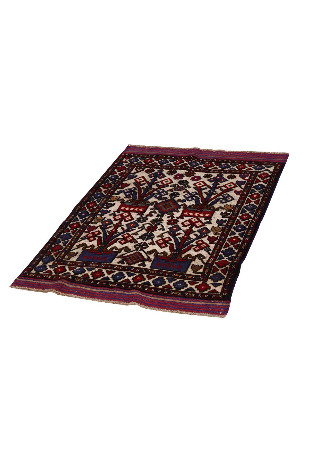 Afgan Berceste Kilim Kırmızı Otantik El Dokuma Halı