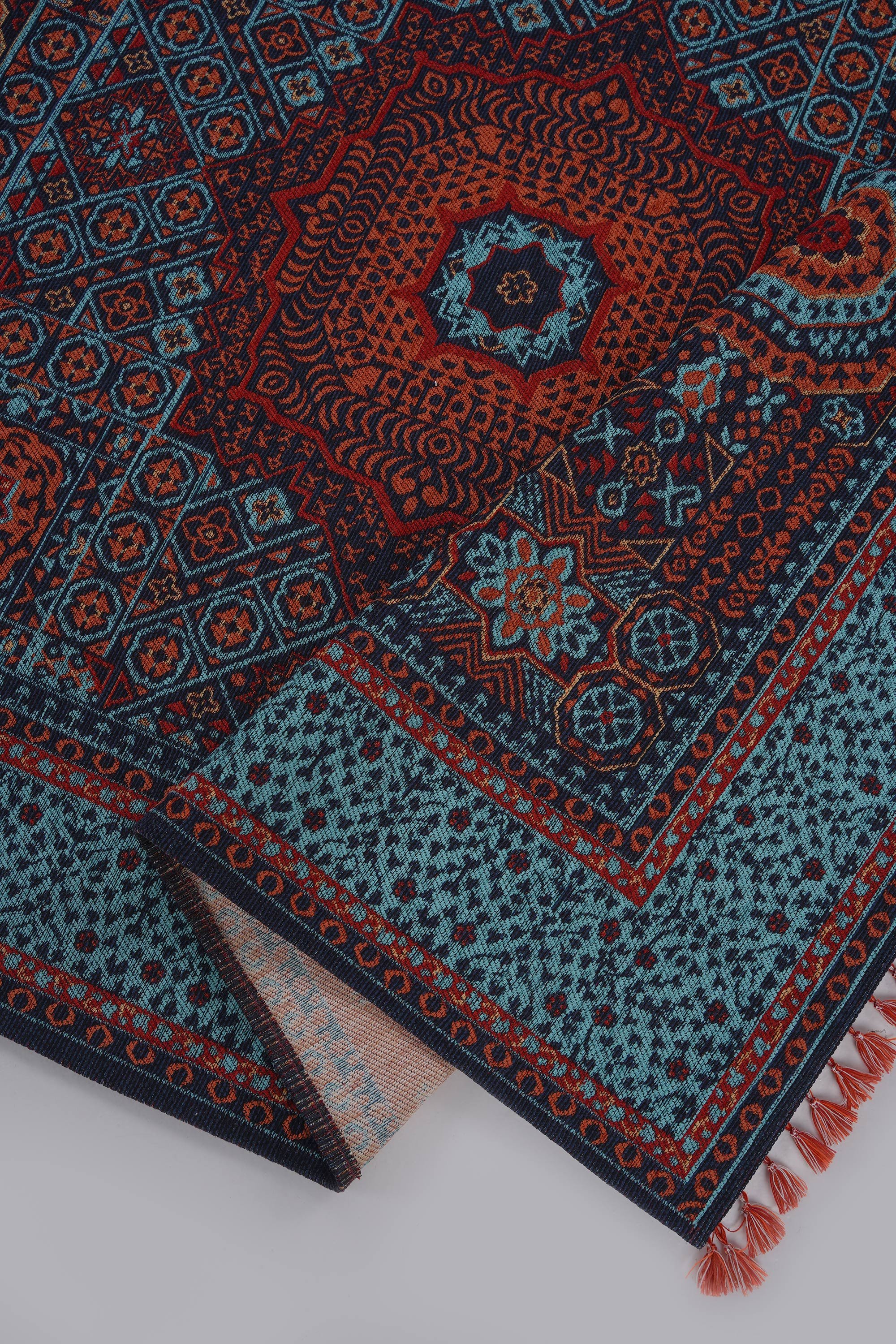 Mira Memlük V15 Turkuaz Klasik Kilim