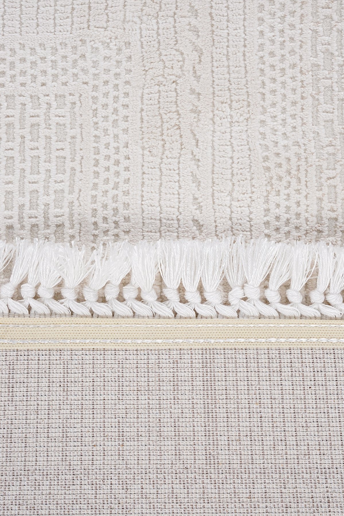 Soft 1120 Bej Geometrik Dokulu Modern Halı