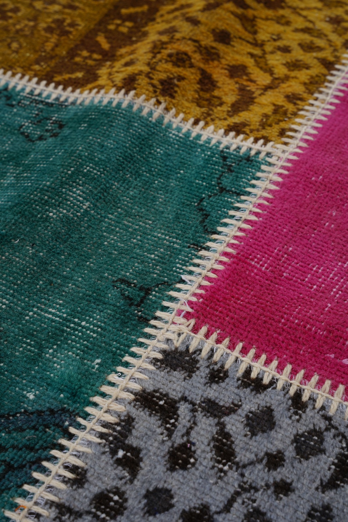Patchwork Renkli Modern El Dokuma Halı