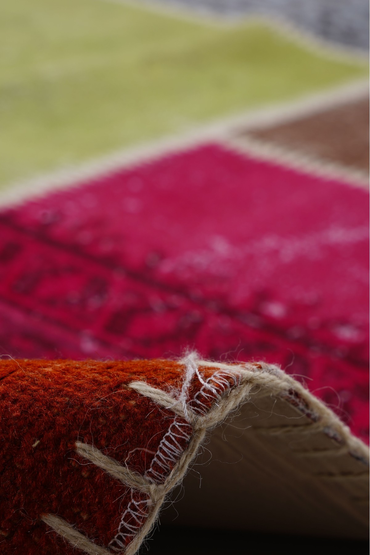 Patchwork Renkli Modern El Dokuma Halı