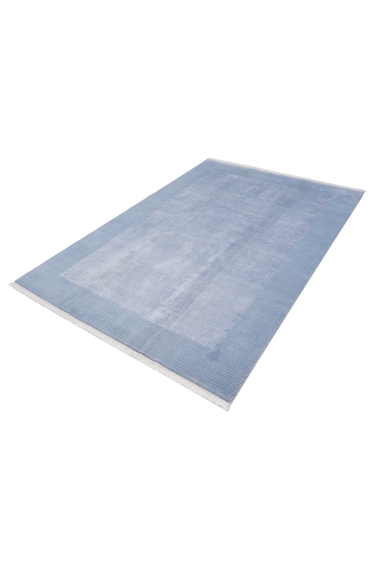 Nepal 3575 Mavi Modern El Dokuma Kışlık Bambu Halı
