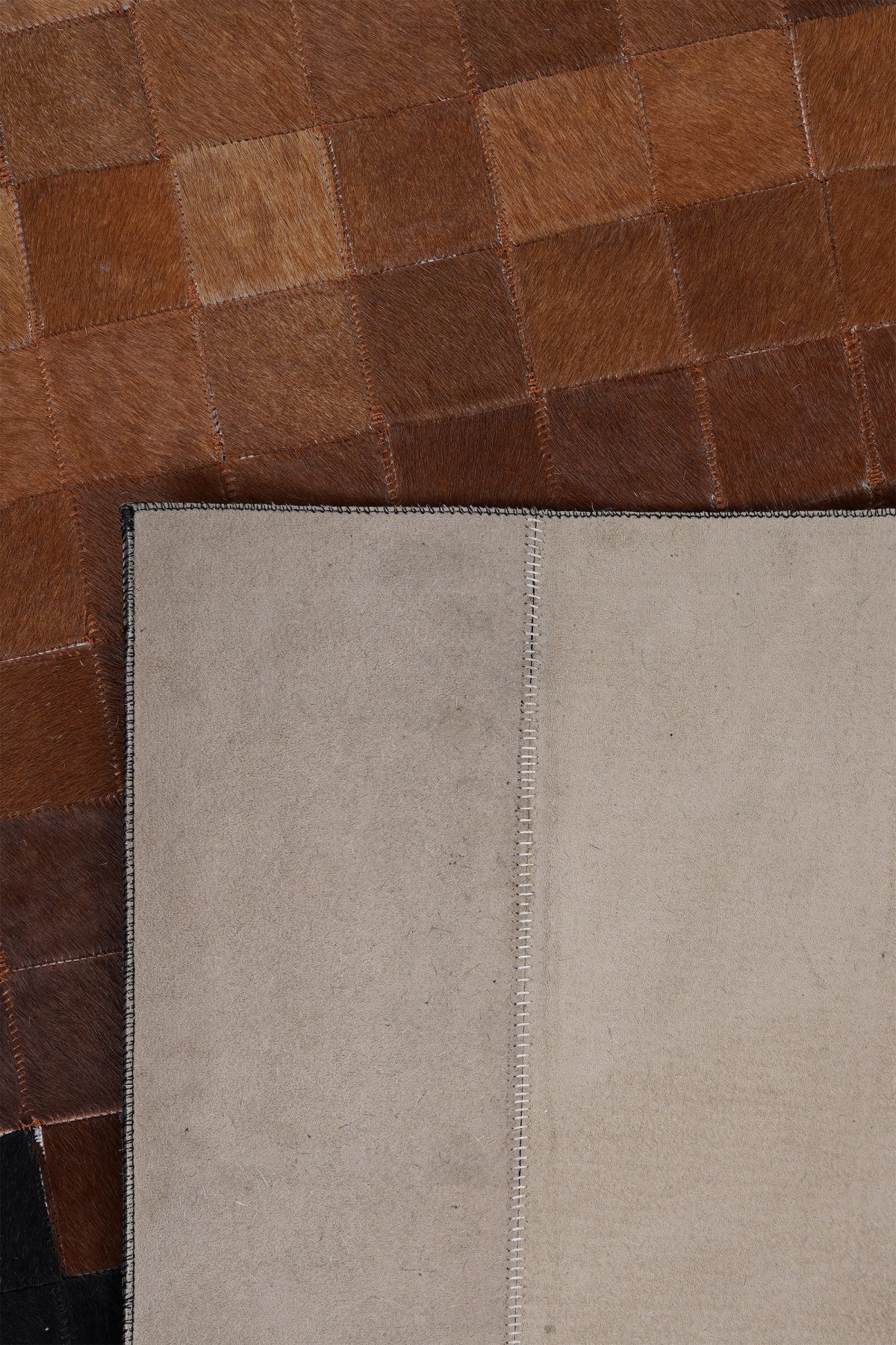 Tay Patchwork Naturel Deri Halı