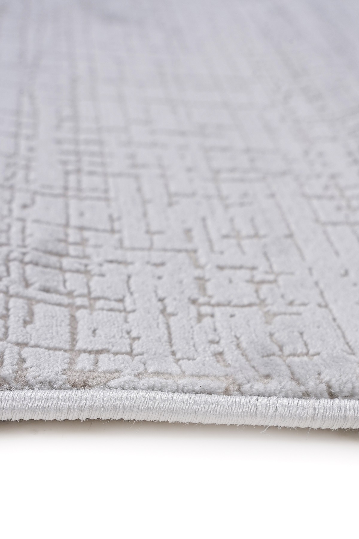 Soft 1123 Gri Çizgisel Dokulu Modern Halı