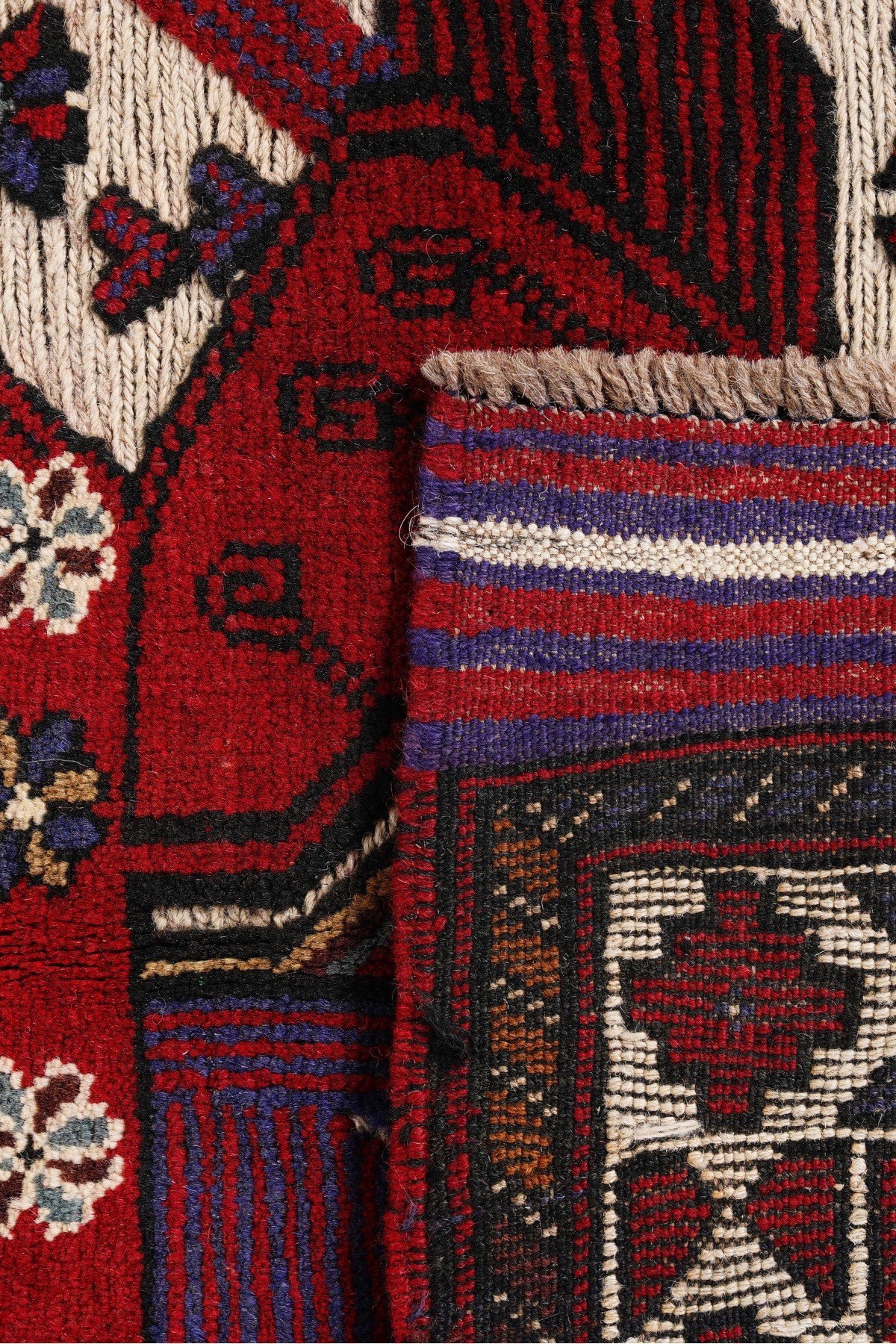 Afgan Berceste Kilim Kırmızı Otantik El Dokuma Halı