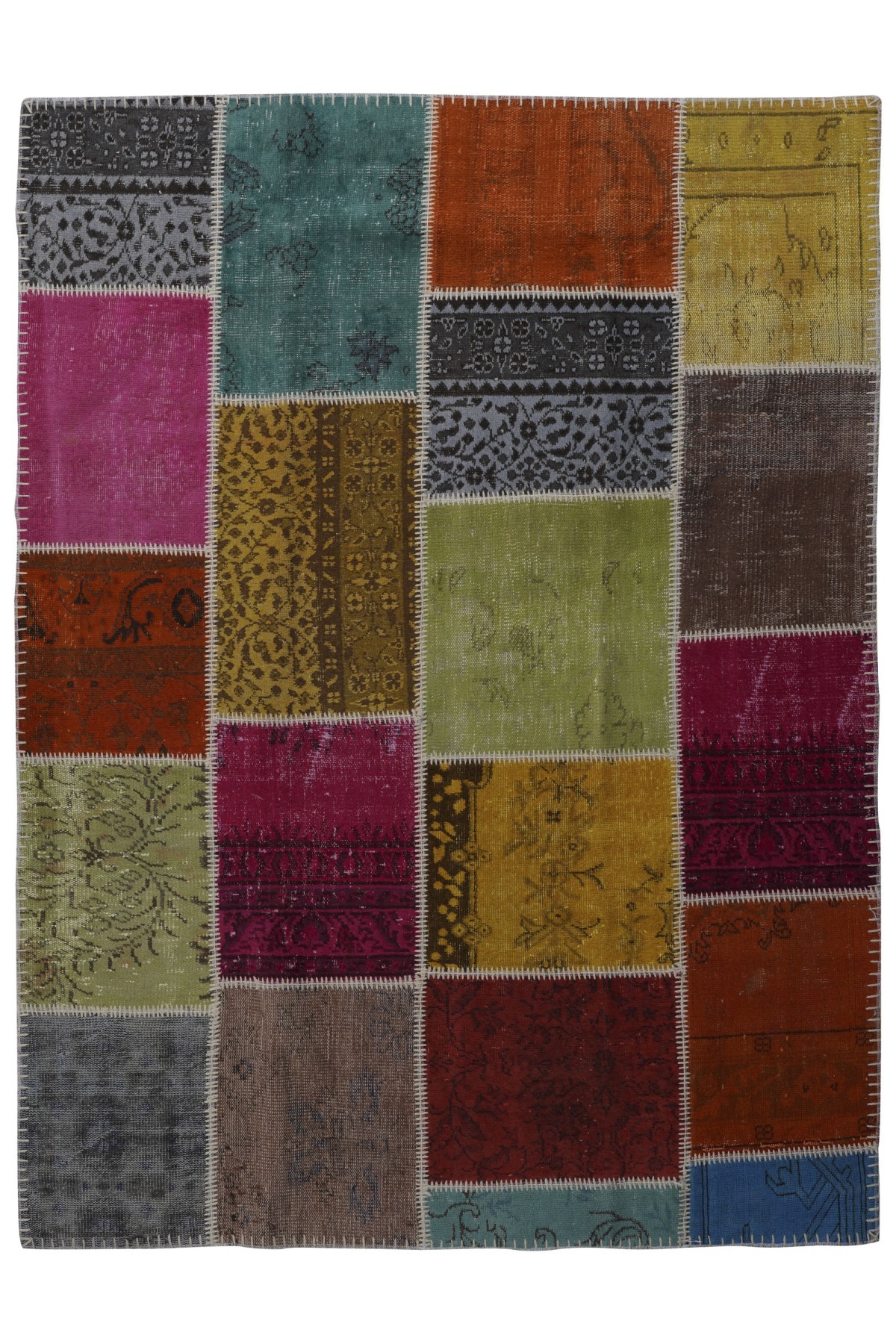 Patchwork Renkli Modern El Dokuma Halı