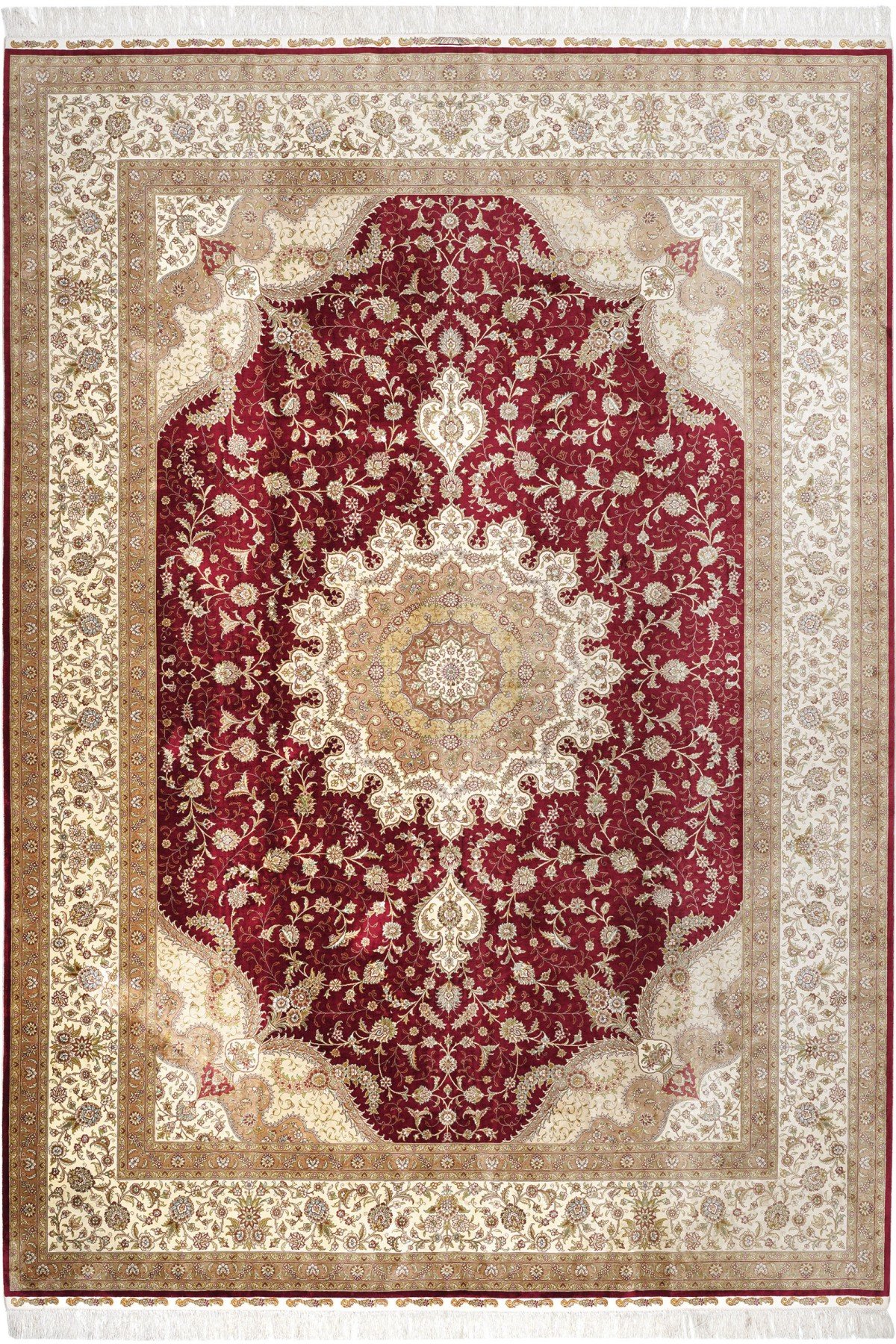 Art Silk 260 Line Kırmızı Klasik El Dokuma Halı