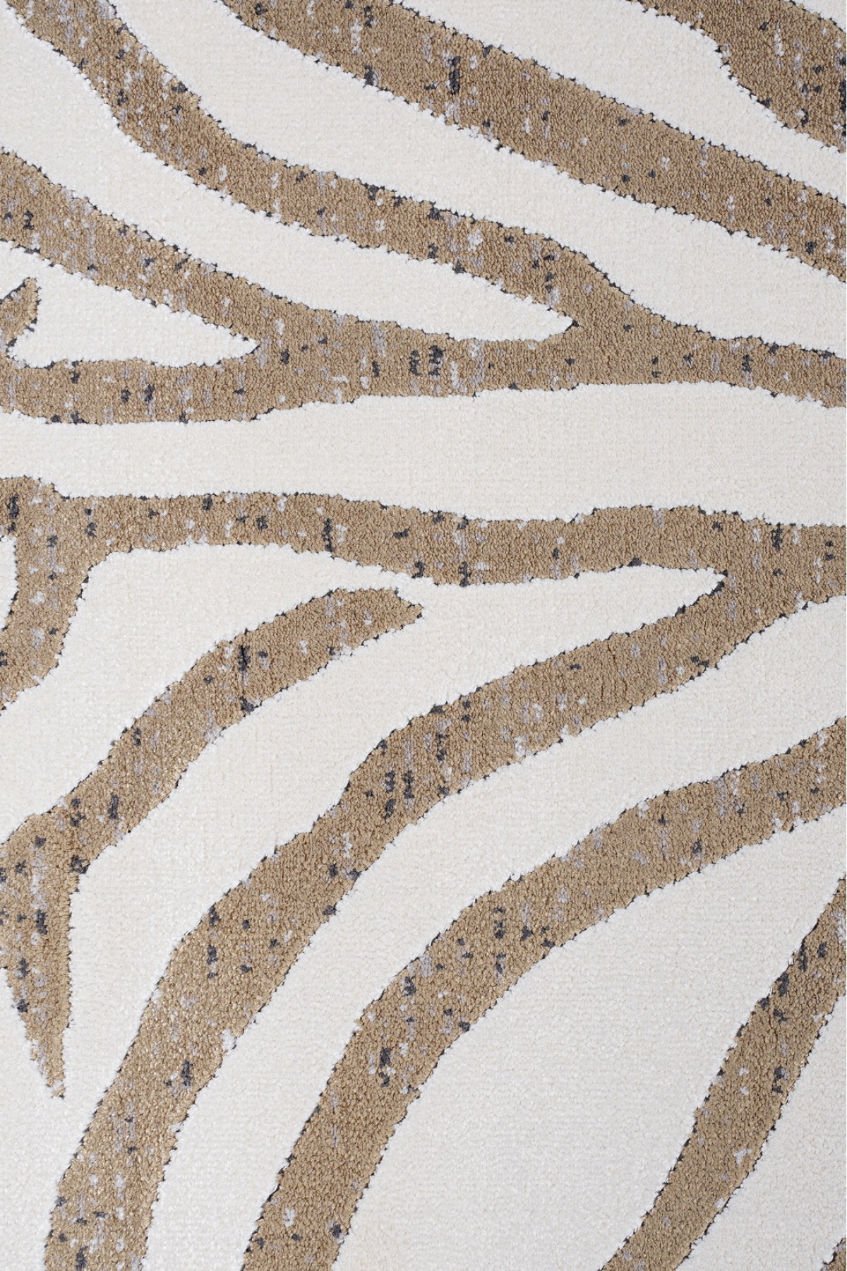 Riva 8725 Krem Zebra Desenli Modern Bambu Halı