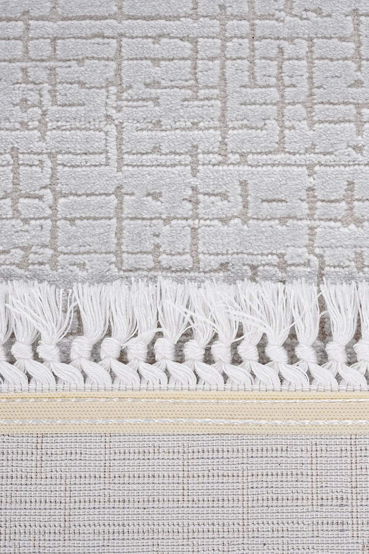 Soft 1123 Gri Çizgisel Dokulu Modern Halı