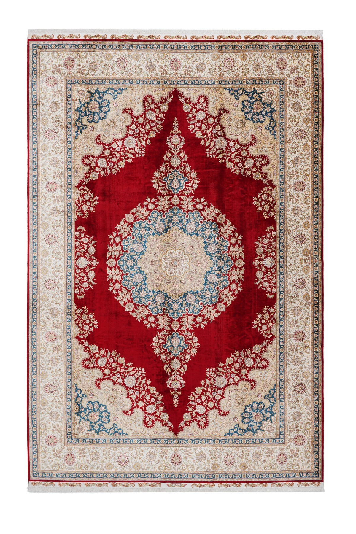 Art Silk 230 Line Kırmızı Klasik El Dokuma Halı