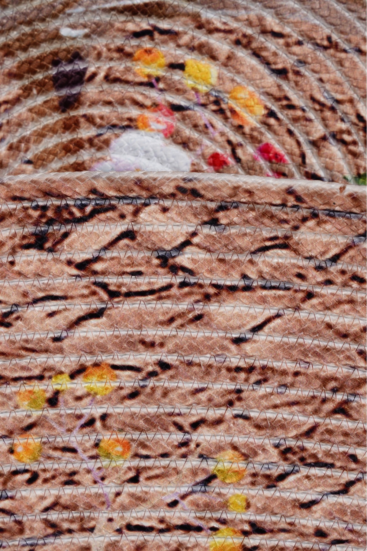 Baskı Jüt Trq072 Dekoratif Makine Halısı