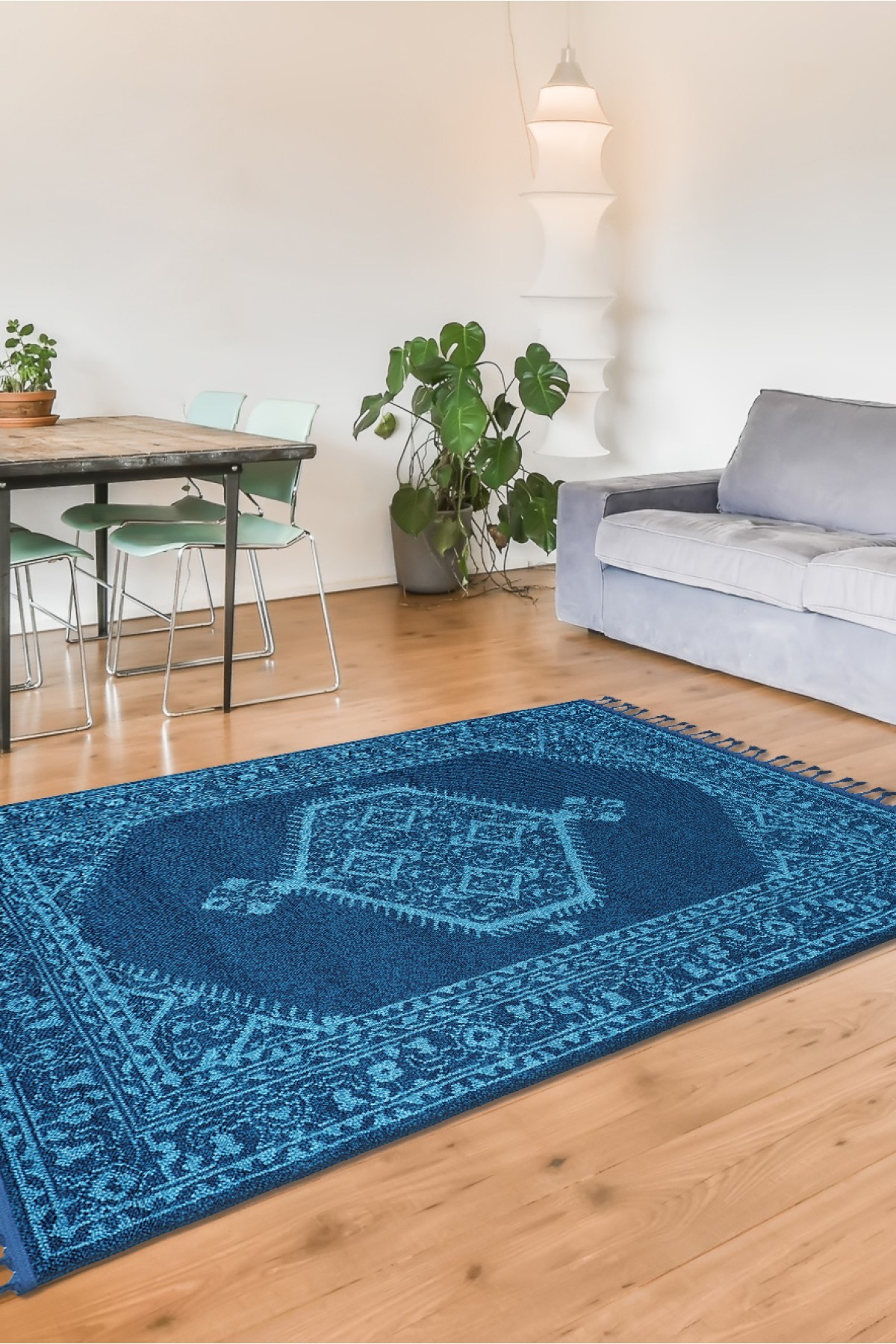 Cosmopolitan 6285D Koyu Mavi Klasik Makine Dokuma kilim