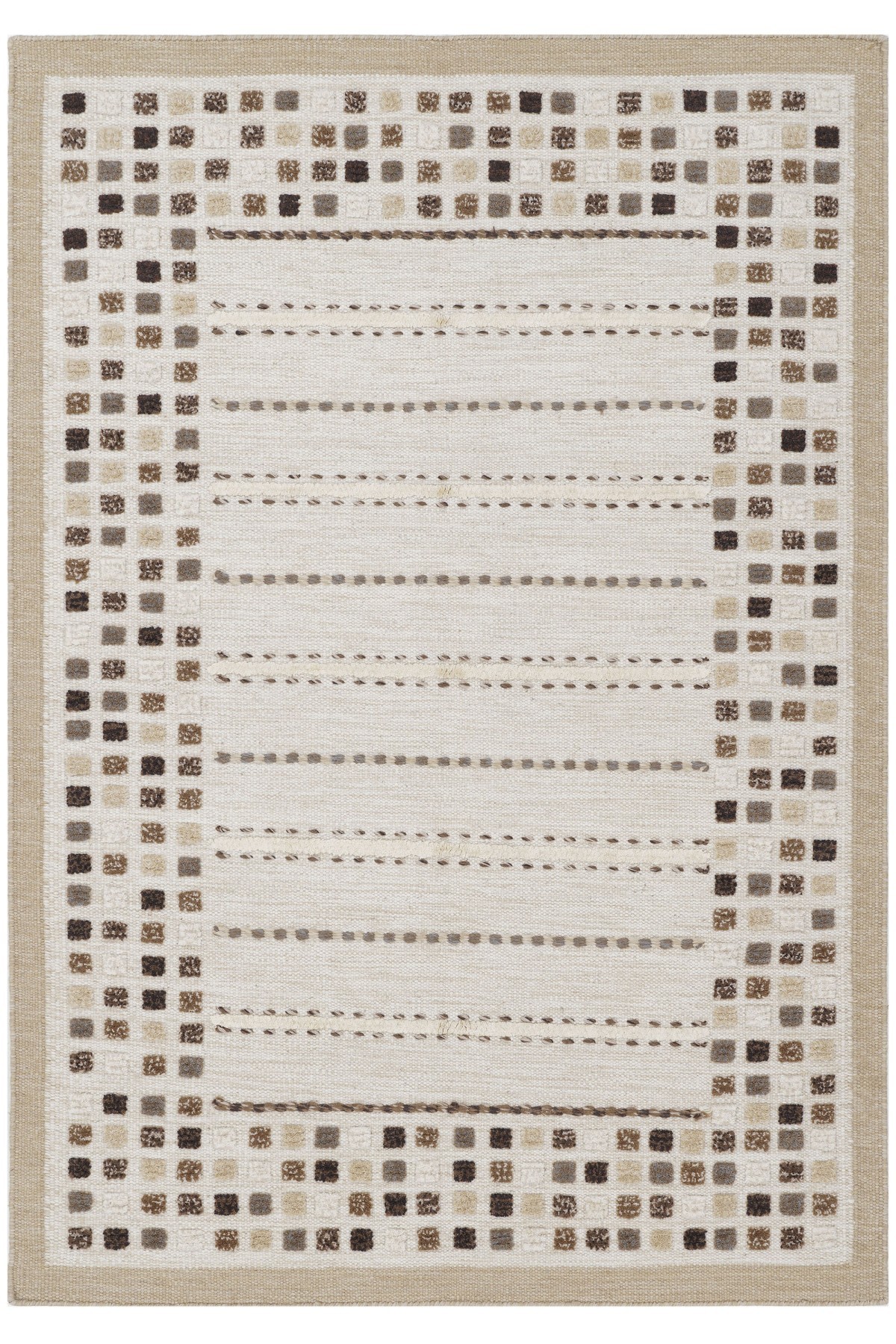 Nepal Kilim 3587 Bej Modern El Dokuma Halı