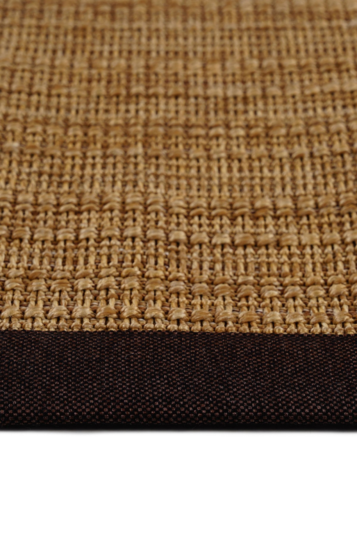 Sisal 4590 Kahverengi Bordürlü Doğal Jüt Halı