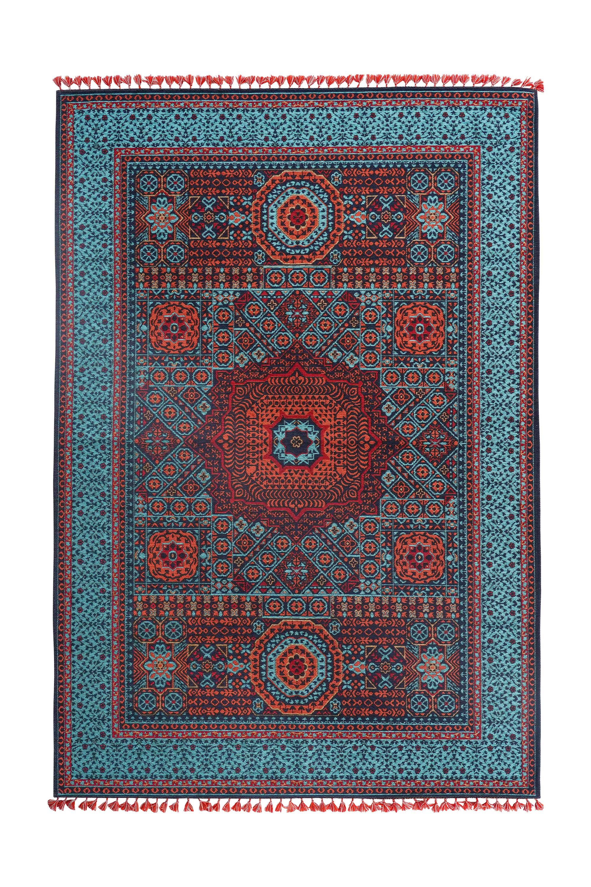 Mira Memlük V15 Turkuaz Klasik Kilim