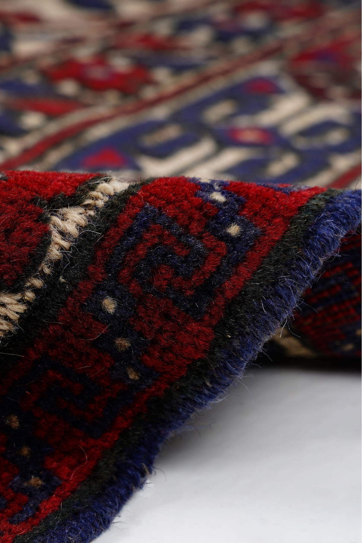 Afgan Berceste Kilim Kırmızı Otantik El Dokuma Halı