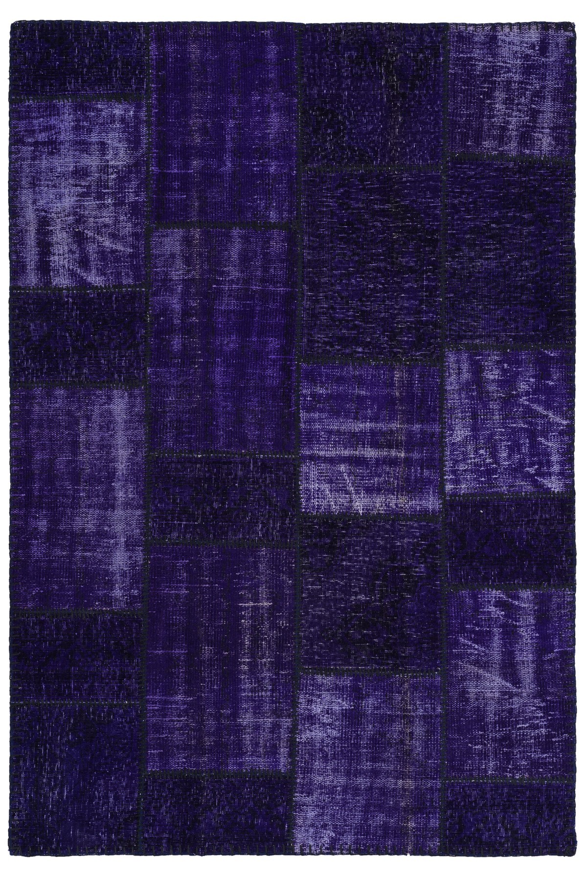 Patchwork Mor Modern El Dokuma Halı