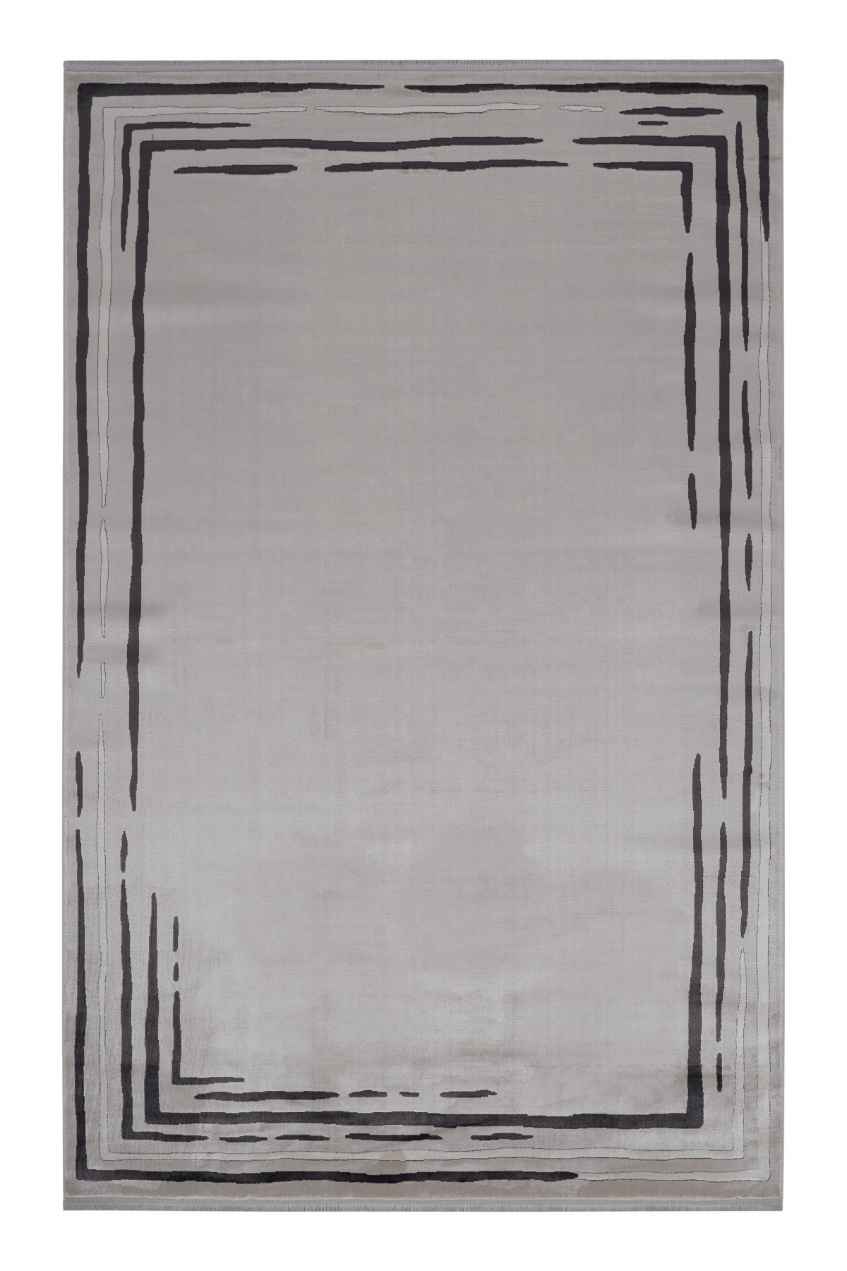 Riva 9259 Çizgili Çerçeveli Modern Bambu Halı