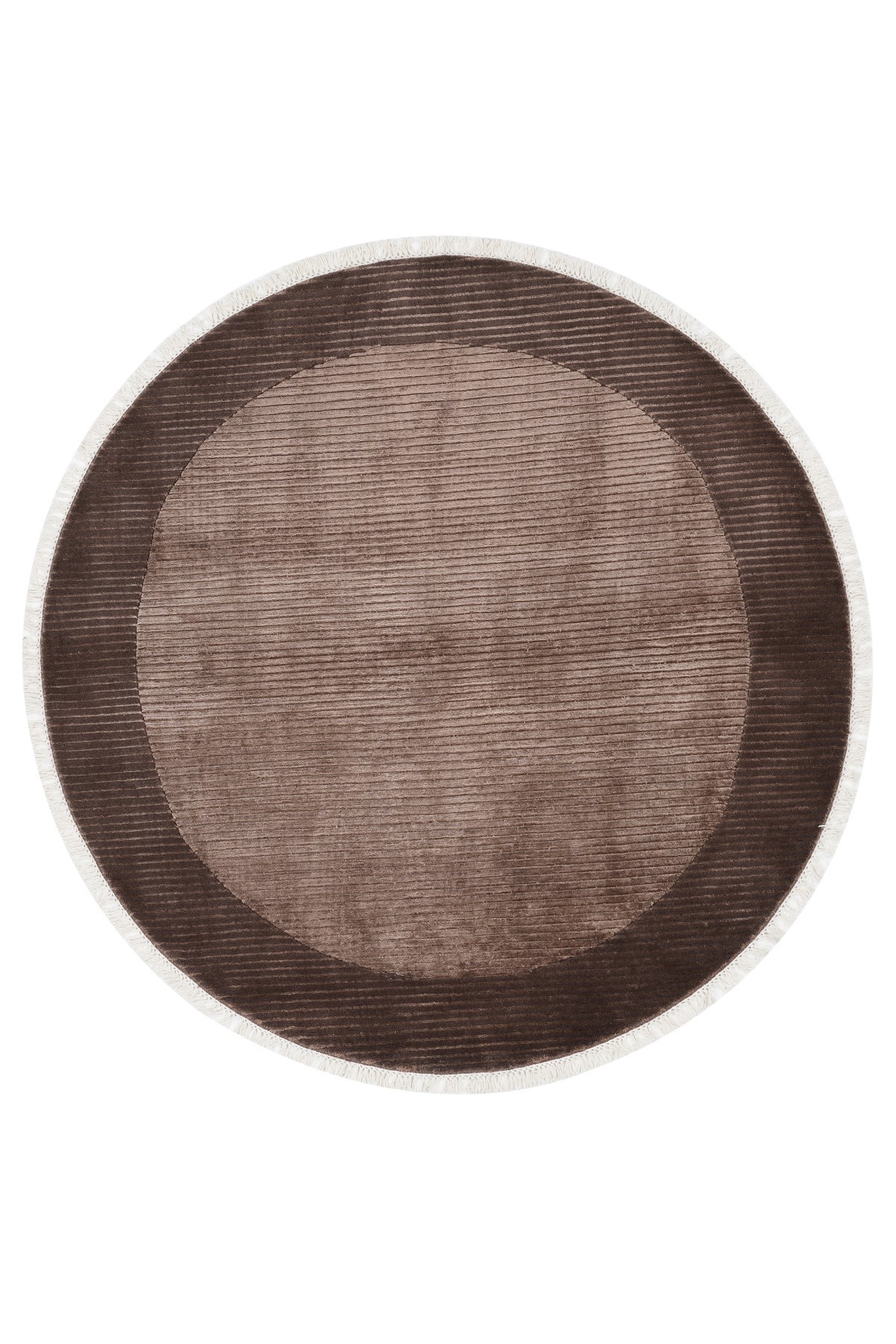 Nepal 3517 Kahverengi Modern El Dokuma Kışlık Bambu Halı