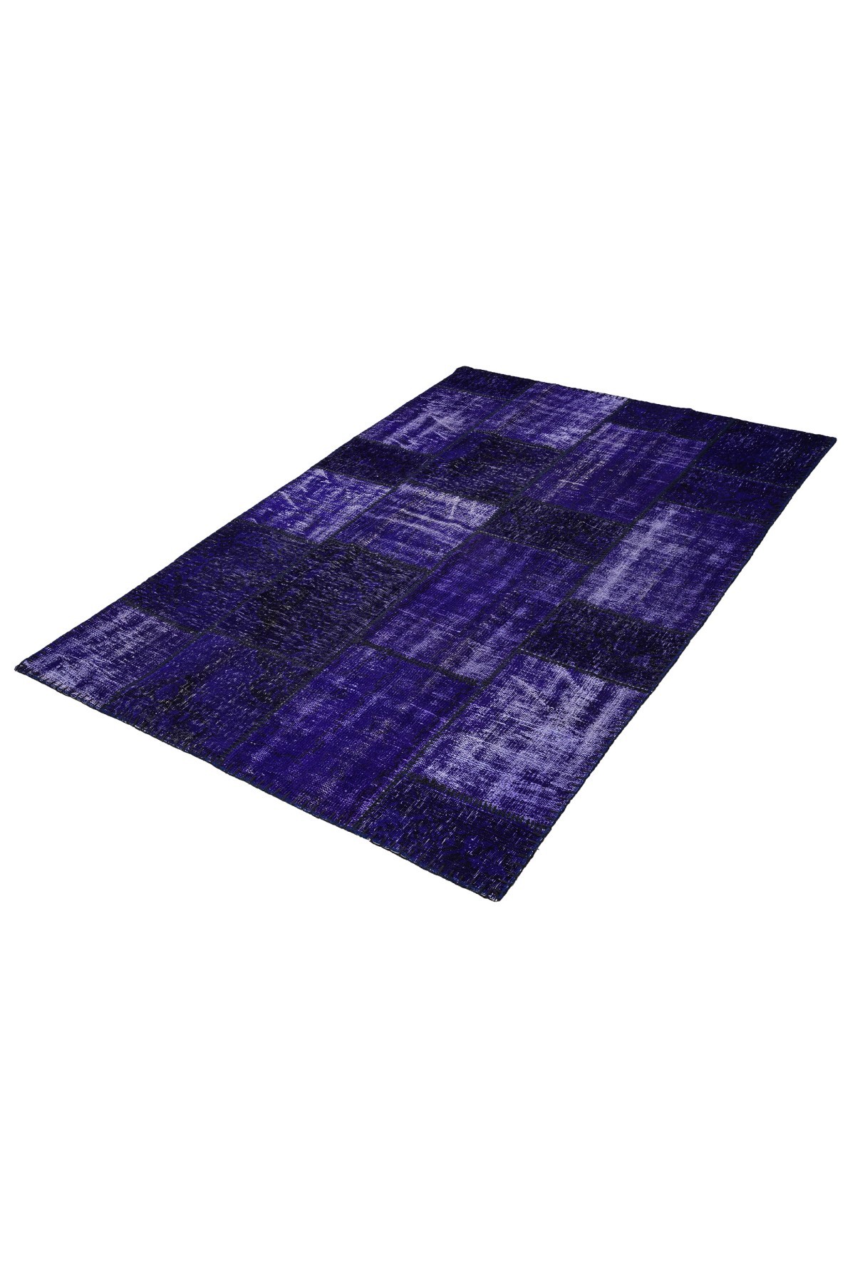 Patchwork Mor Modern El Dokuma Halı