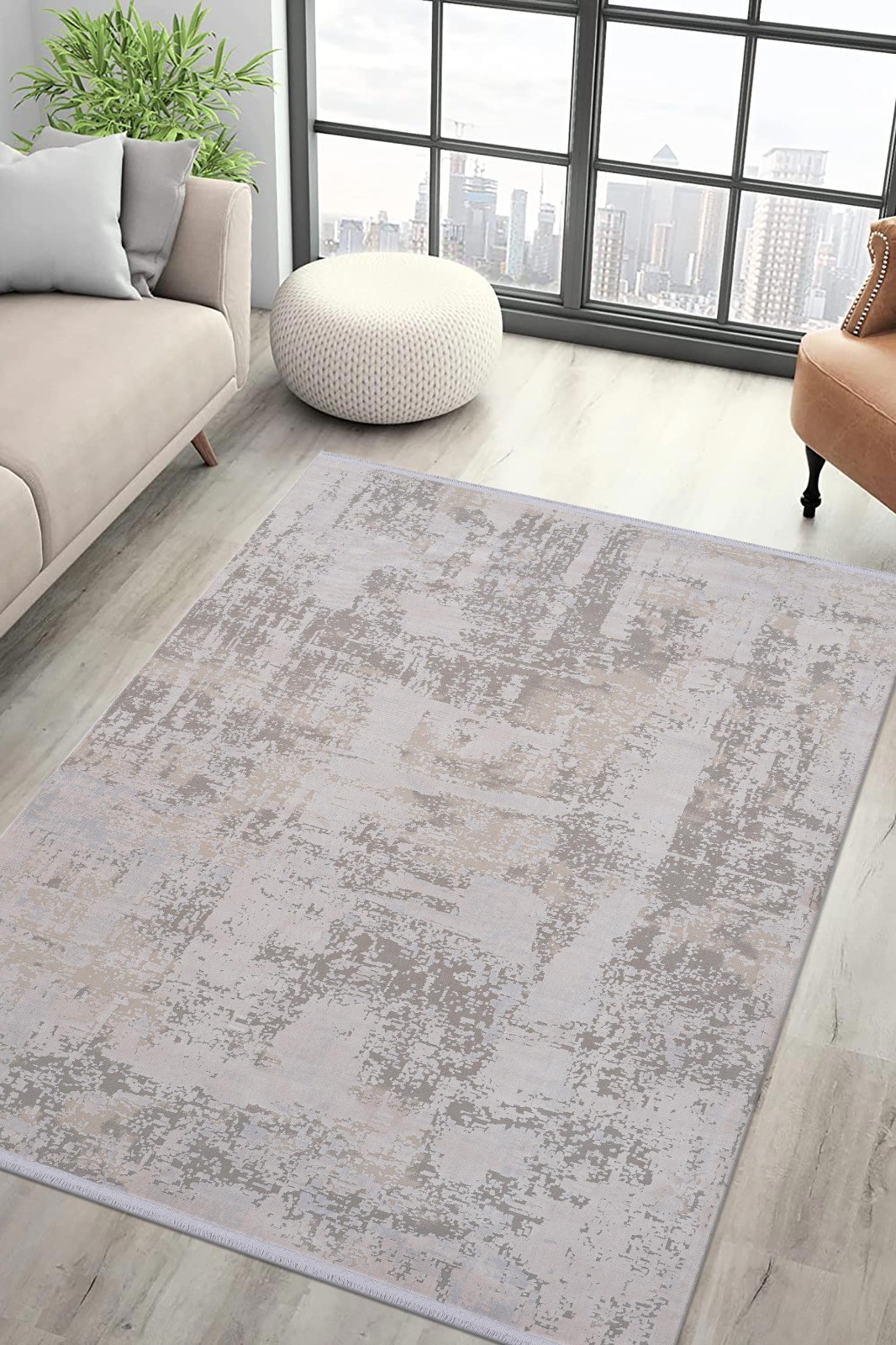 Biblos 9313A Bej Modern Akrilik Salon Halısı