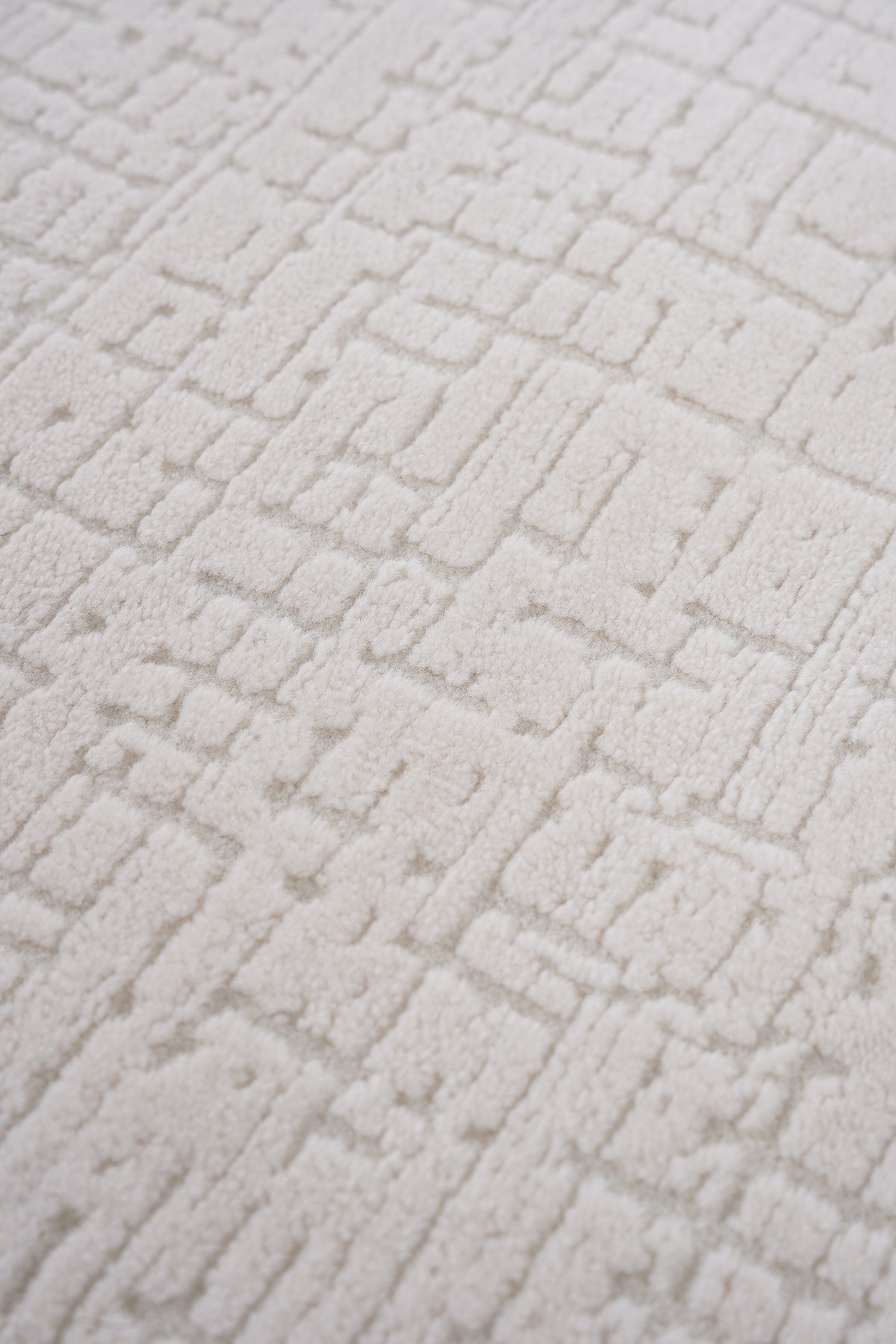 Soft 1123 Krem Çizgisel Dokulu Modern Halı
