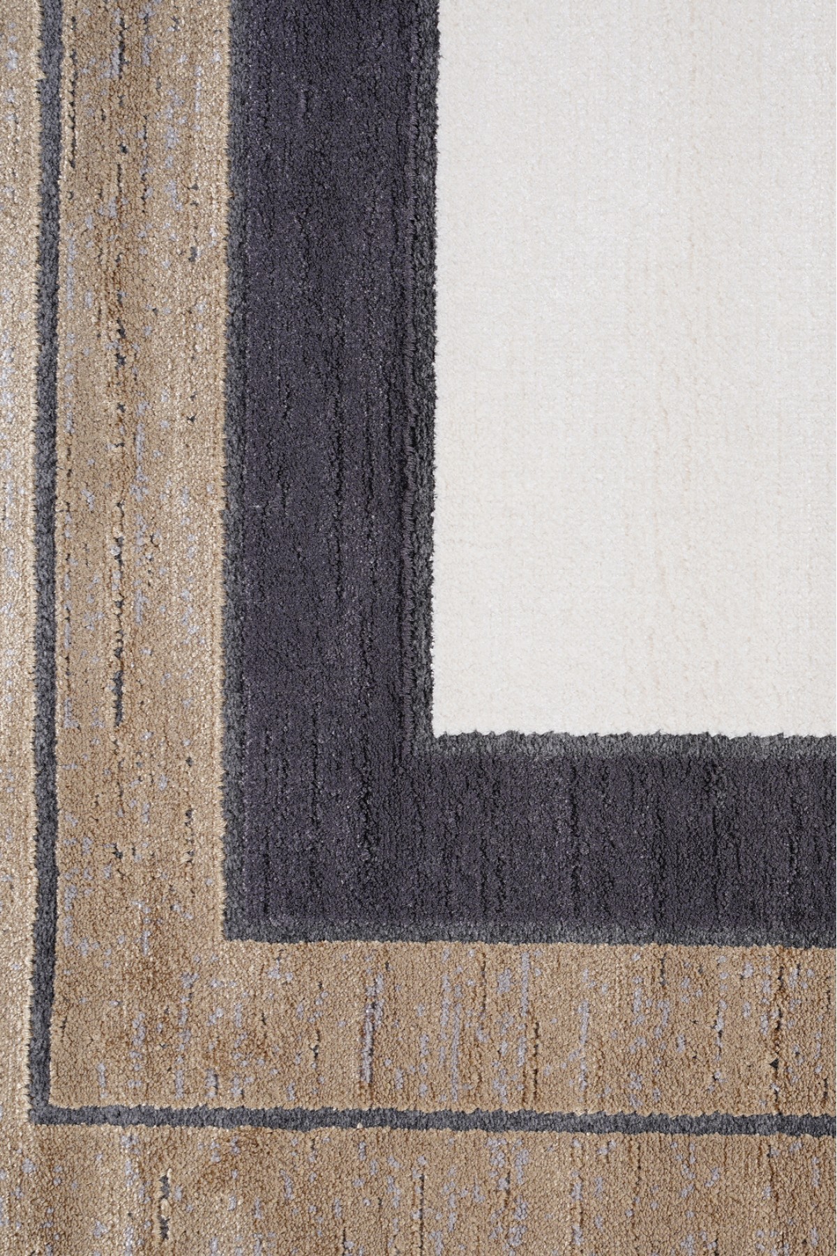 Riva 8727 Krem Modern Çerçeveli Bambu Halı