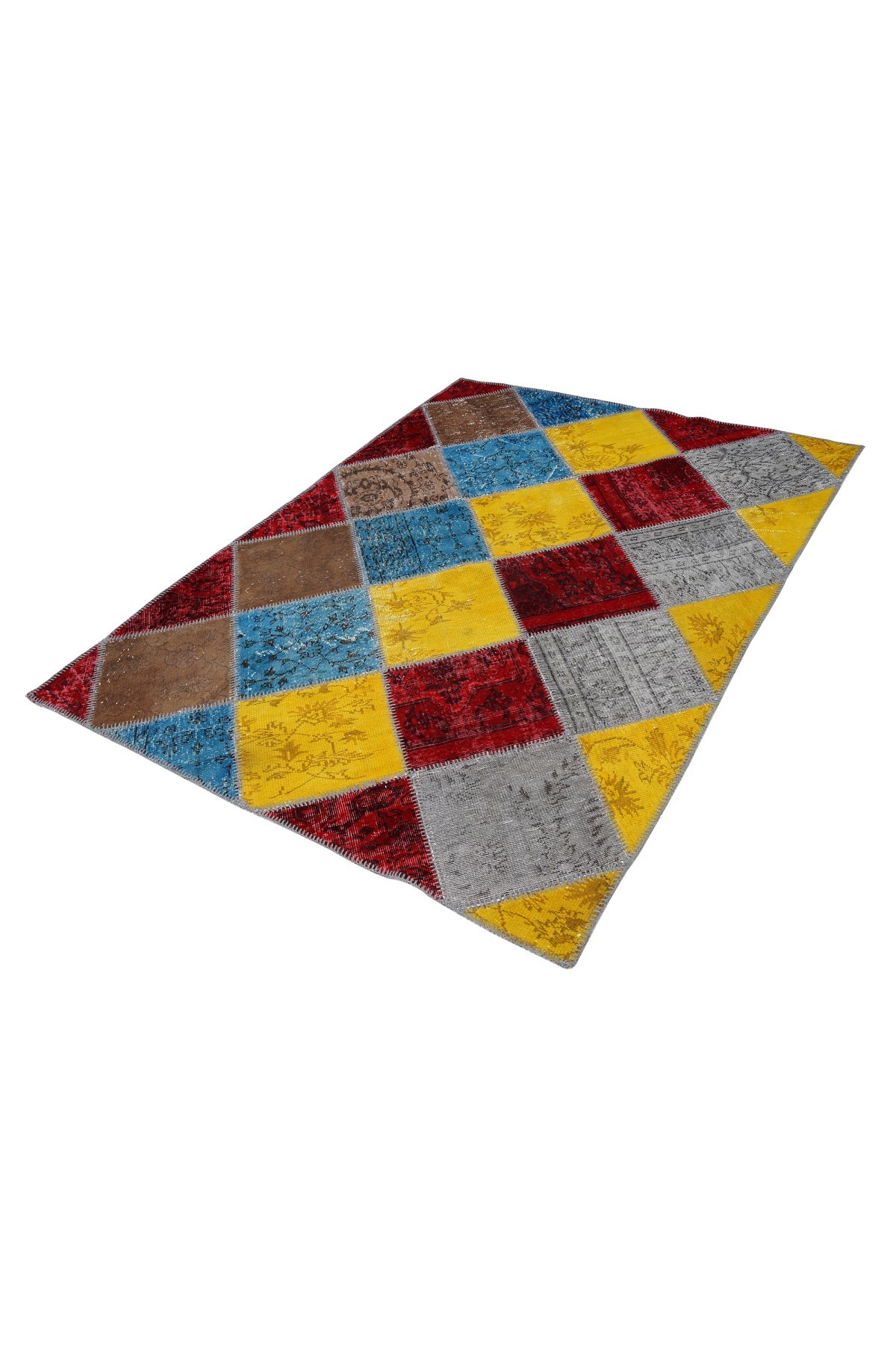 Patchwork Renkli Modern El Dokuma Halı