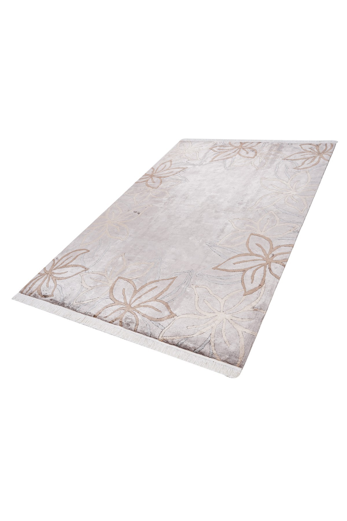 Nepal 3588 Kahve Modern El Dokuma Kışlık Bambu Halı