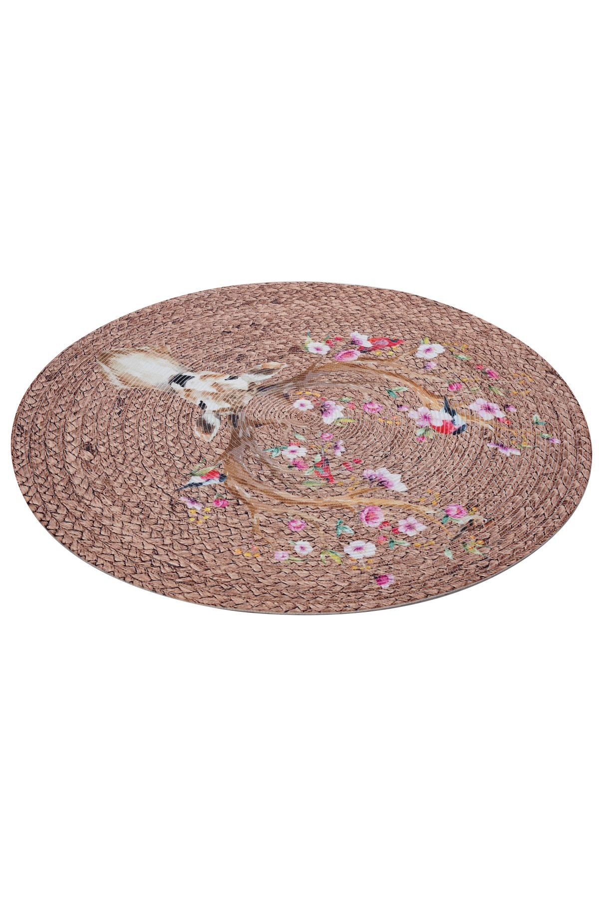 Baskı Jüt Trq072 Dekoratif Makine Halısı