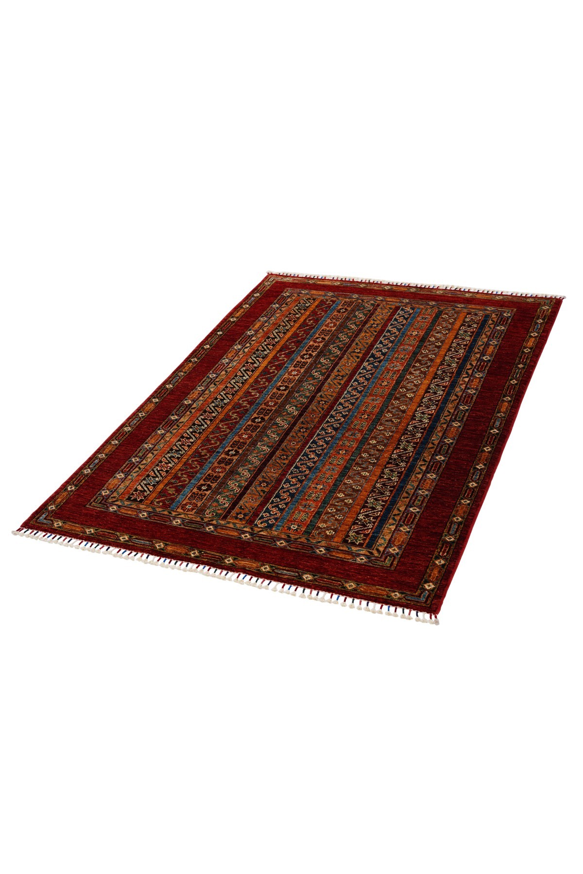 Afgan Orjin 18017 Renkli Otantik Desenli El Dokuma Halı