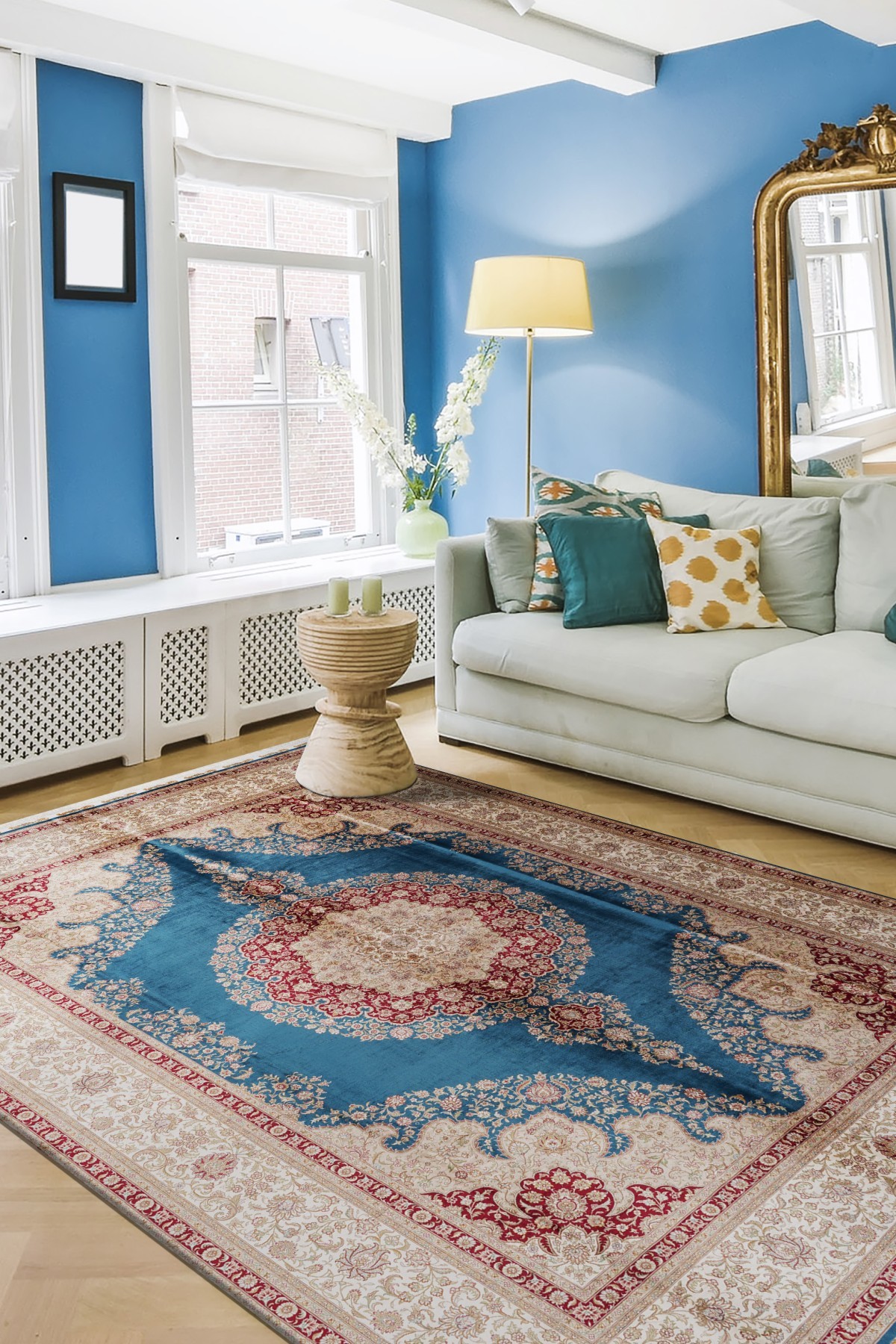 Art Silk 230 Line Renkli Klasik El Dokuma Halı