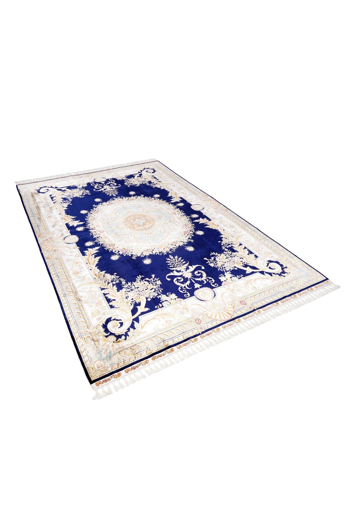 Art Silk 230 Line Mavi Klasik El Dokuma Halı