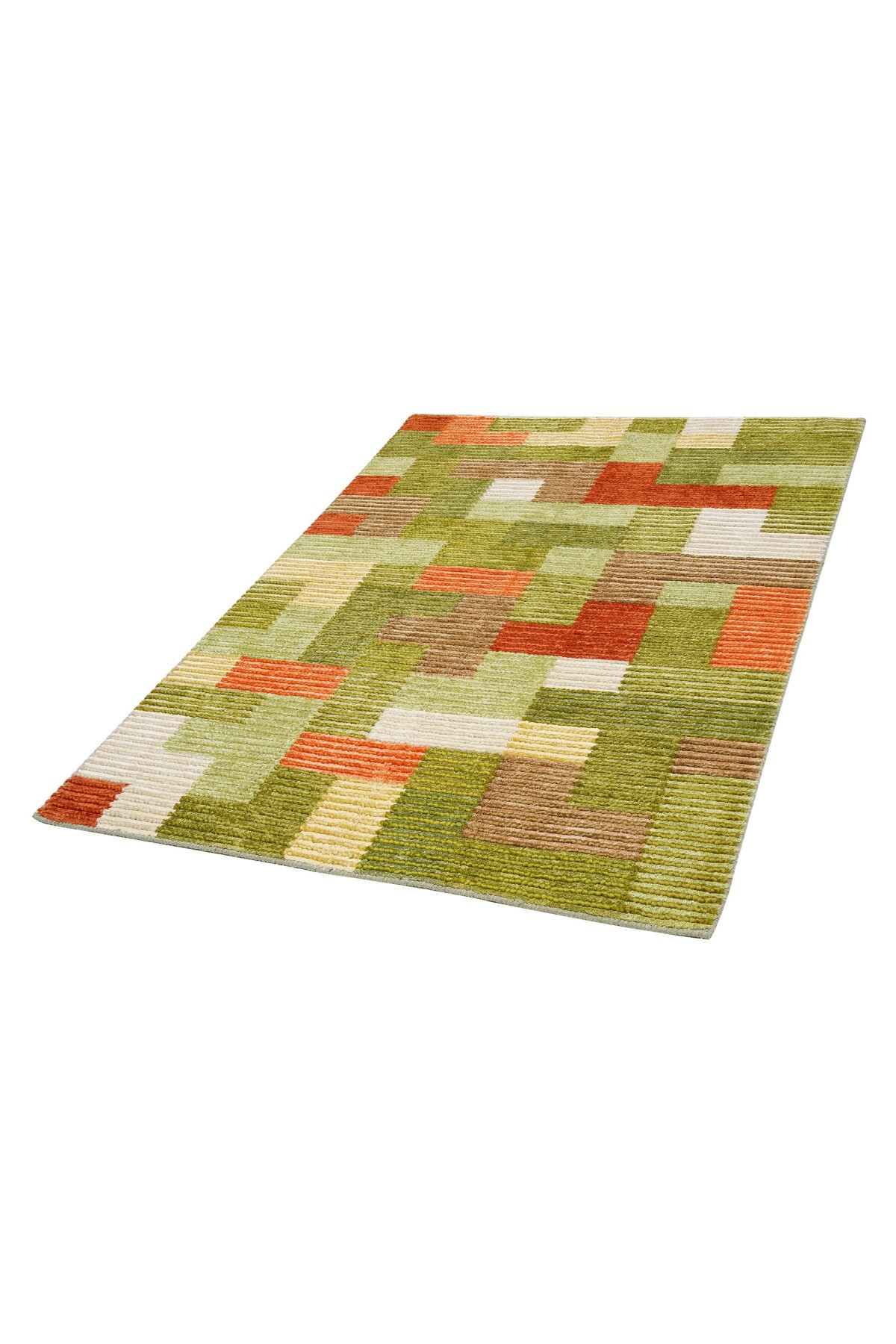 Nepal 3594 Renkli Modern El Dokuma Kışlık Bambu Halı