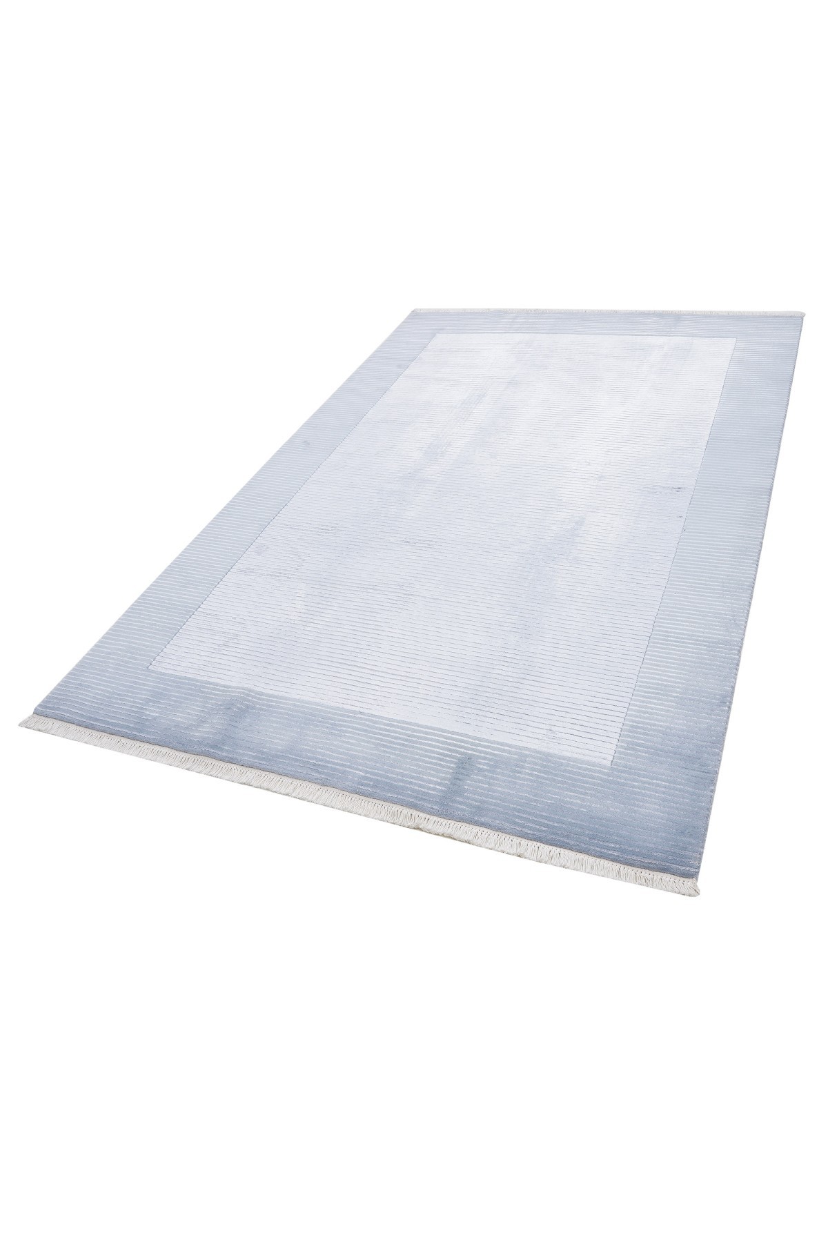 Nepal 3575 Mavi Modern El Dokuma Kışlık Bambu Halı