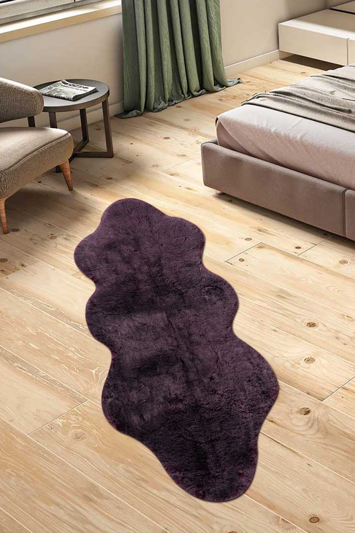 By Post Kırçıllı Naturel Peluş Halı