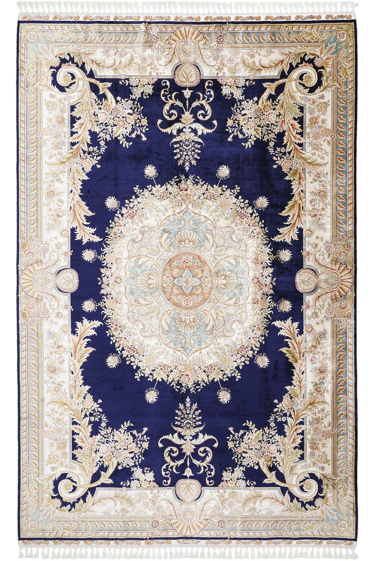 Art Silk 230 Line Mavi Klasik El Dokuma Halı