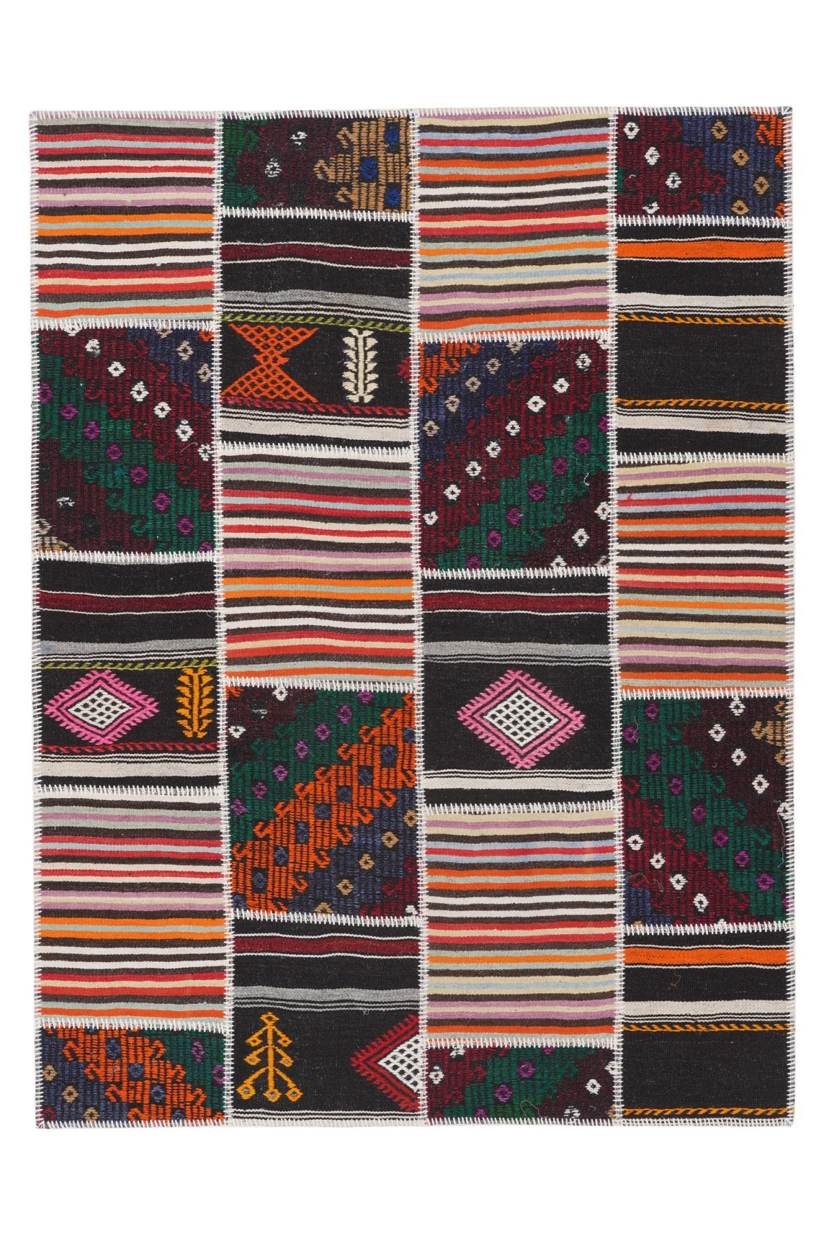 Kilim Patchwork Modern El Dokuma Halı