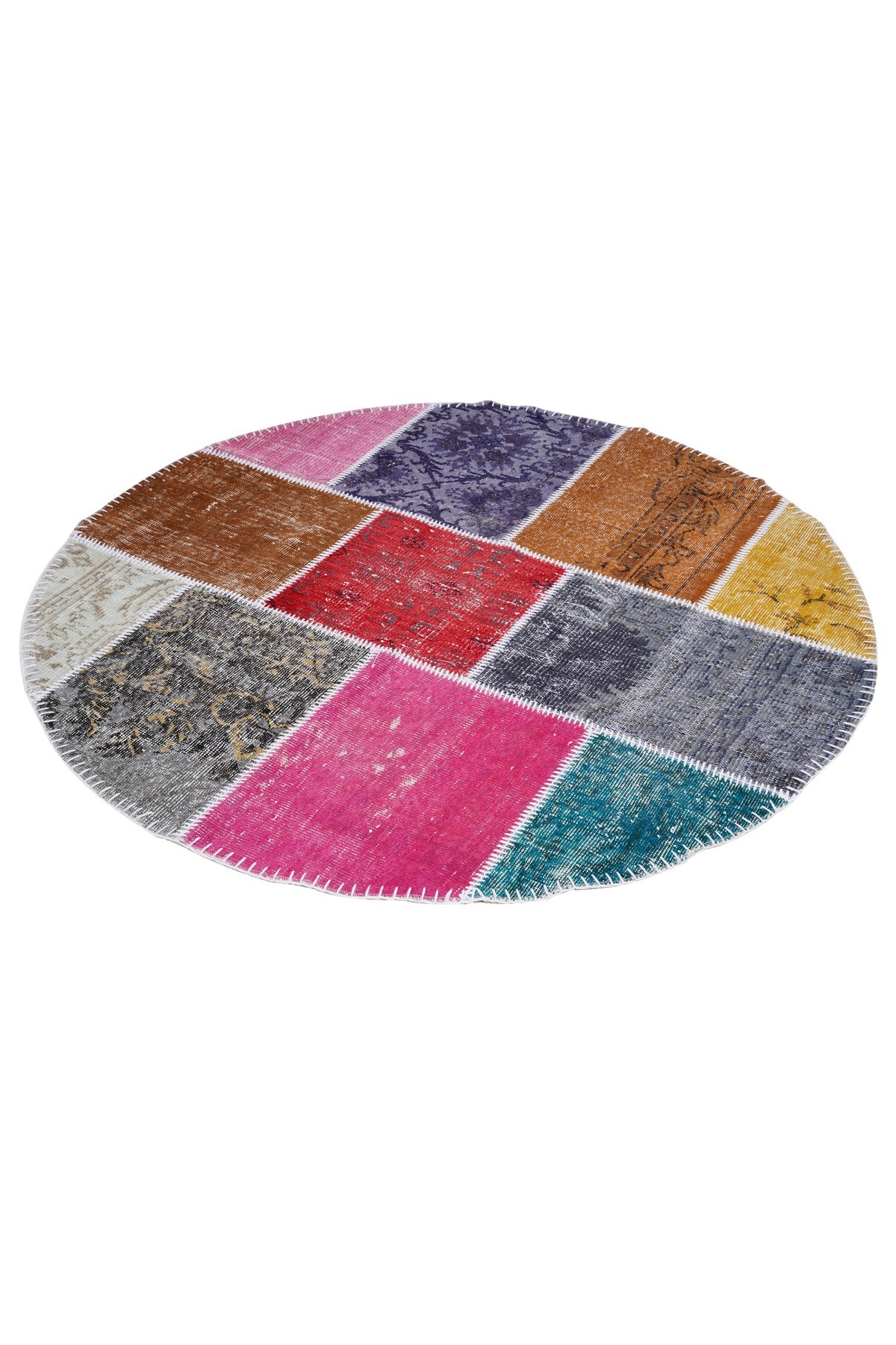 Patchwork Renkli Modern El Dokuma Halı