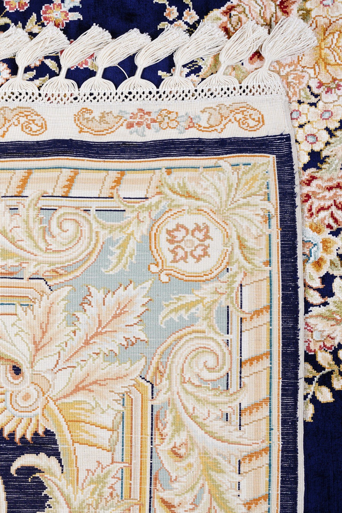 Art Silk 230 Line Mavi Klasik El Dokuma Halı