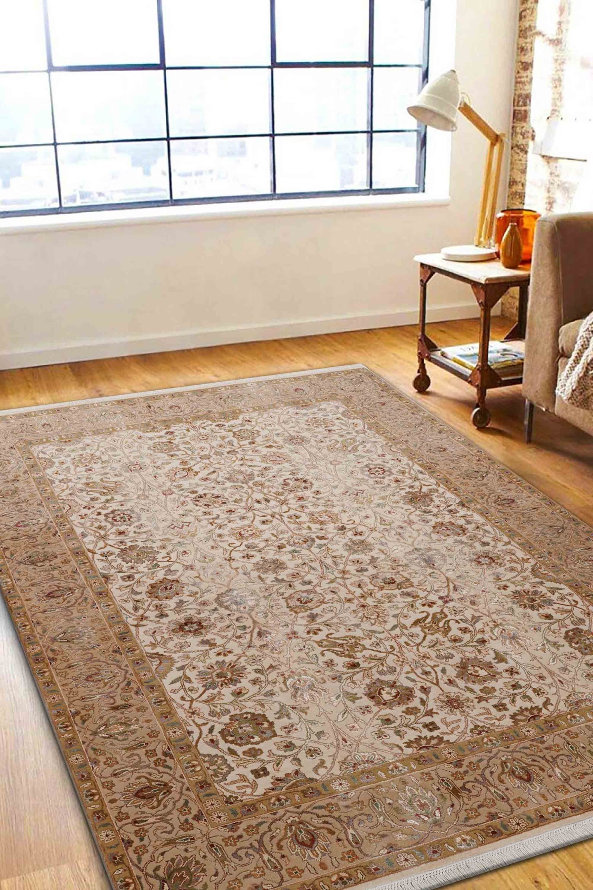 Kumkapı Krem / Bej Otantik El Dokuma Halı