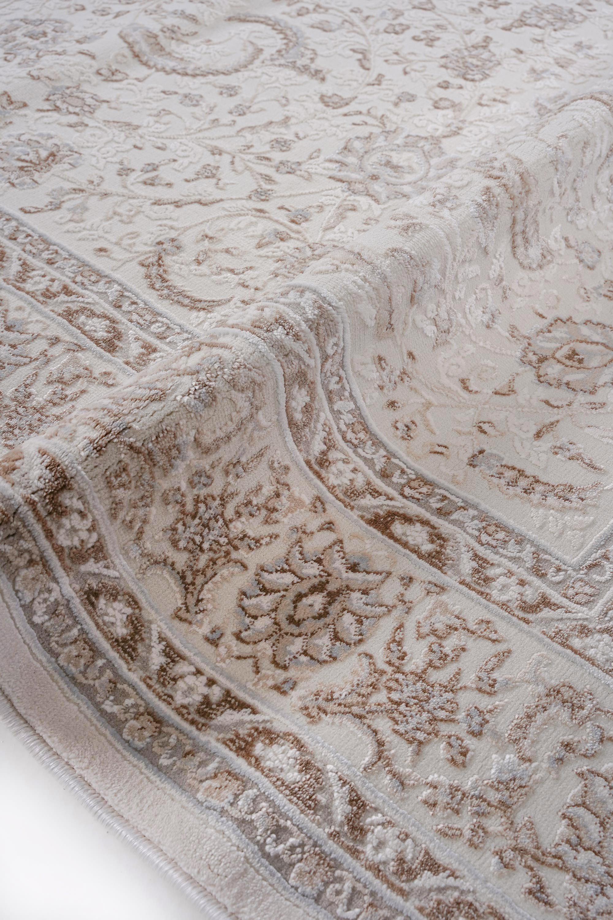 Soft 1122 Klasik Saray Deseni Krem Halı