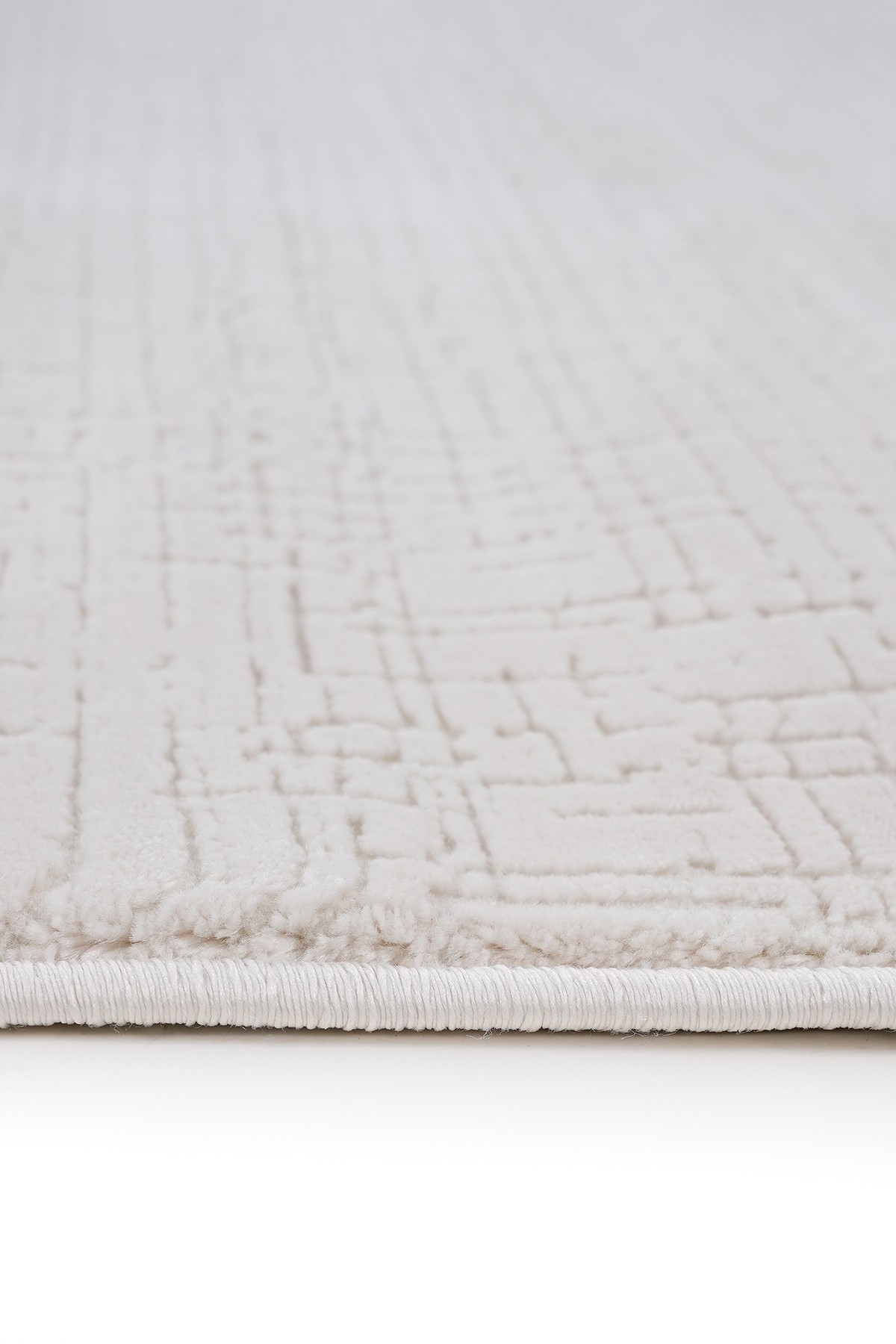 Soft 1123 Krem Çizgisel Dokulu Modern Halı