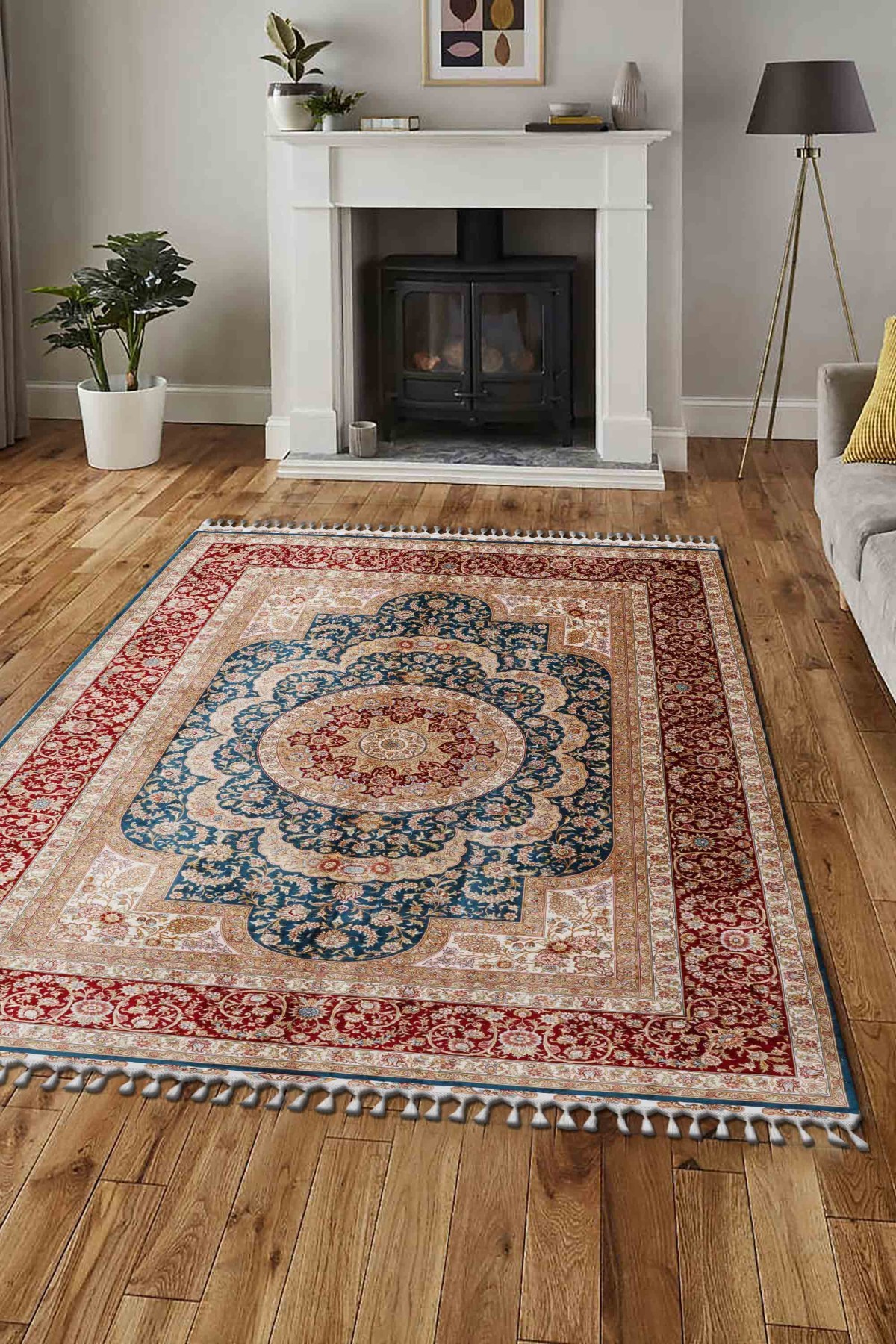 Art Silk 230 Line Renkli Klasik El Dokuma Halı