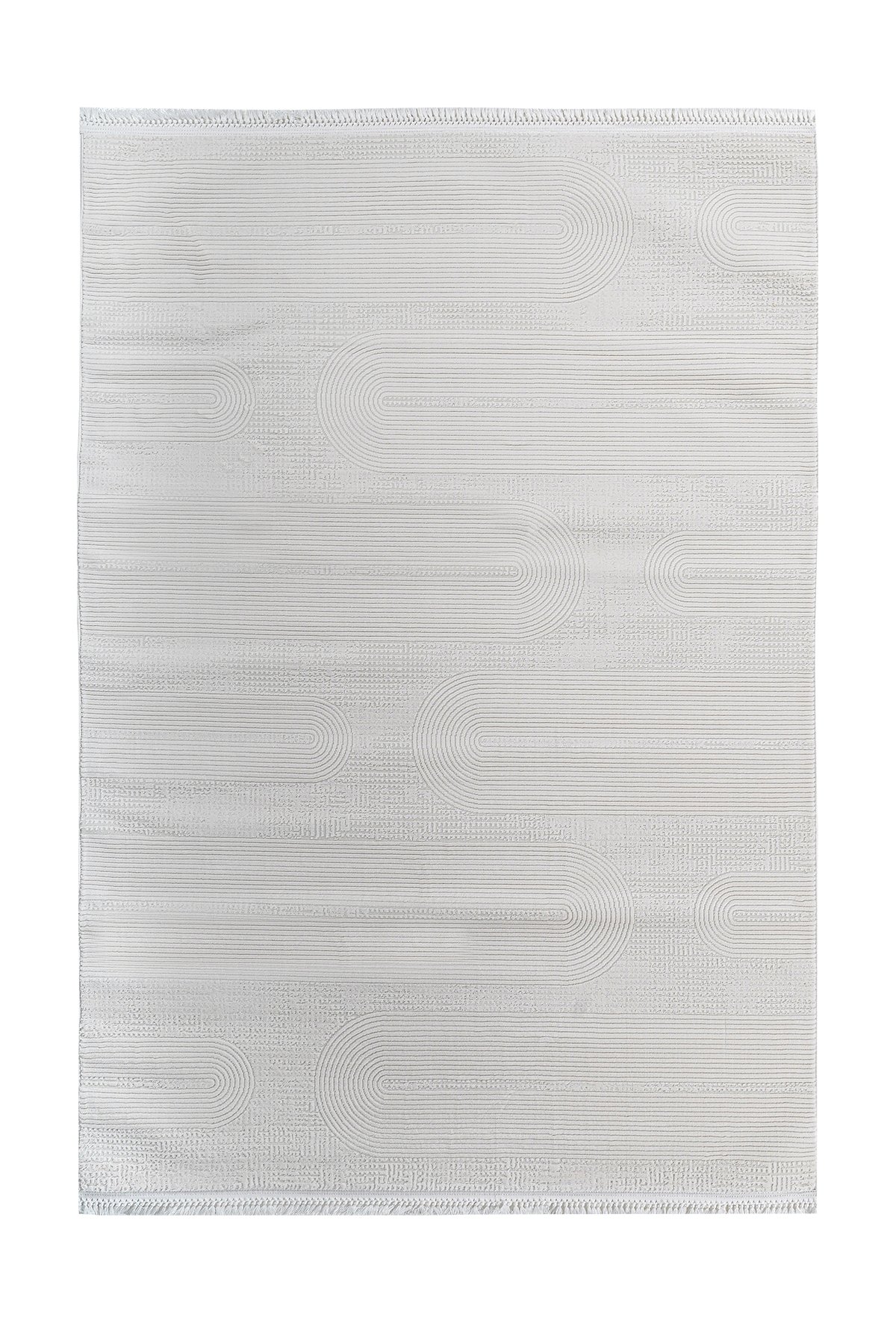 Soft 1125 Krem Kemer Formlu Çizgili Modern Halı