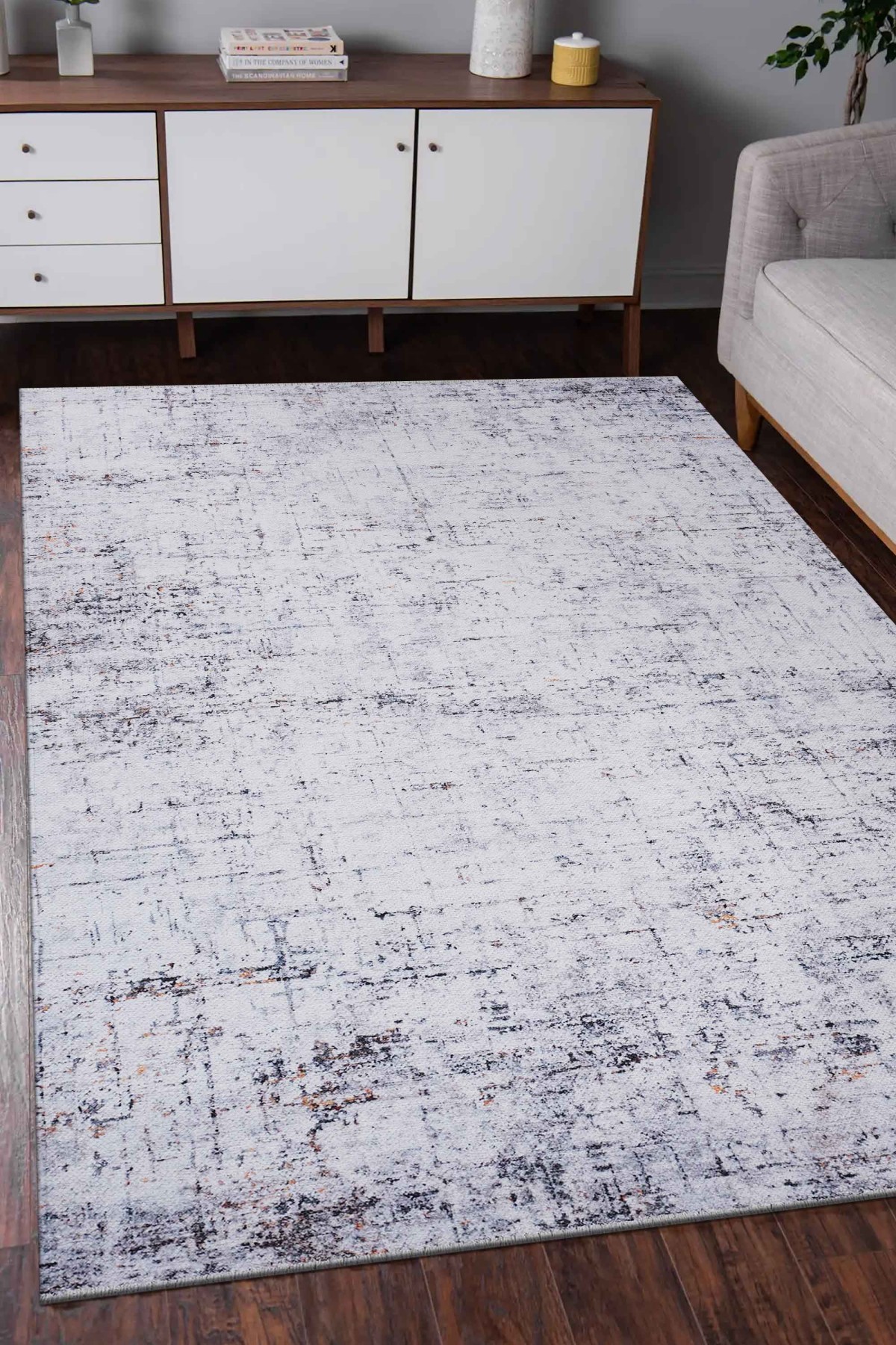 Valencia 1507 Modern Yumuşak Dokulu Kaydırmaz Tabanlı Yıkanabilir Saçaksız Kilim