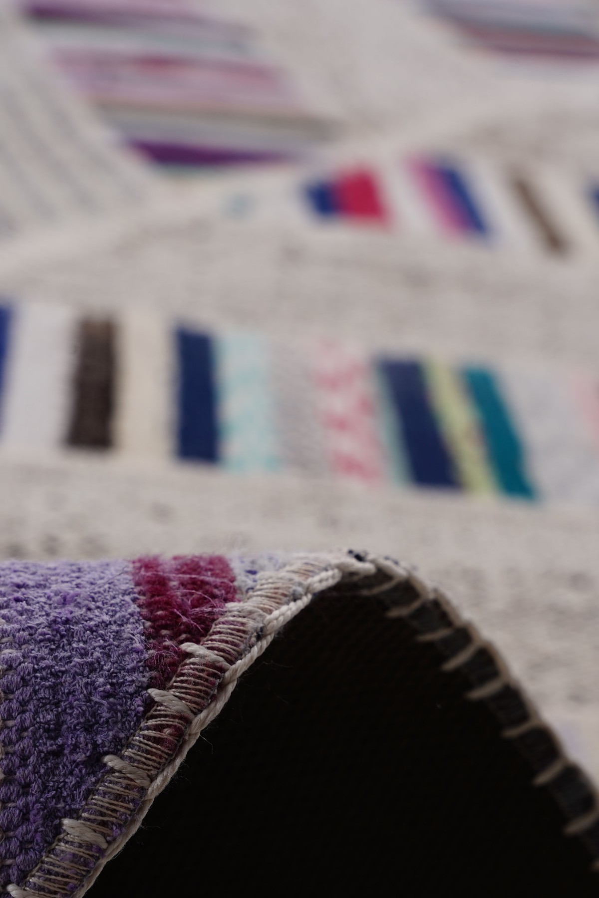 Patchwork Renkli Modern El Dokuma Halı