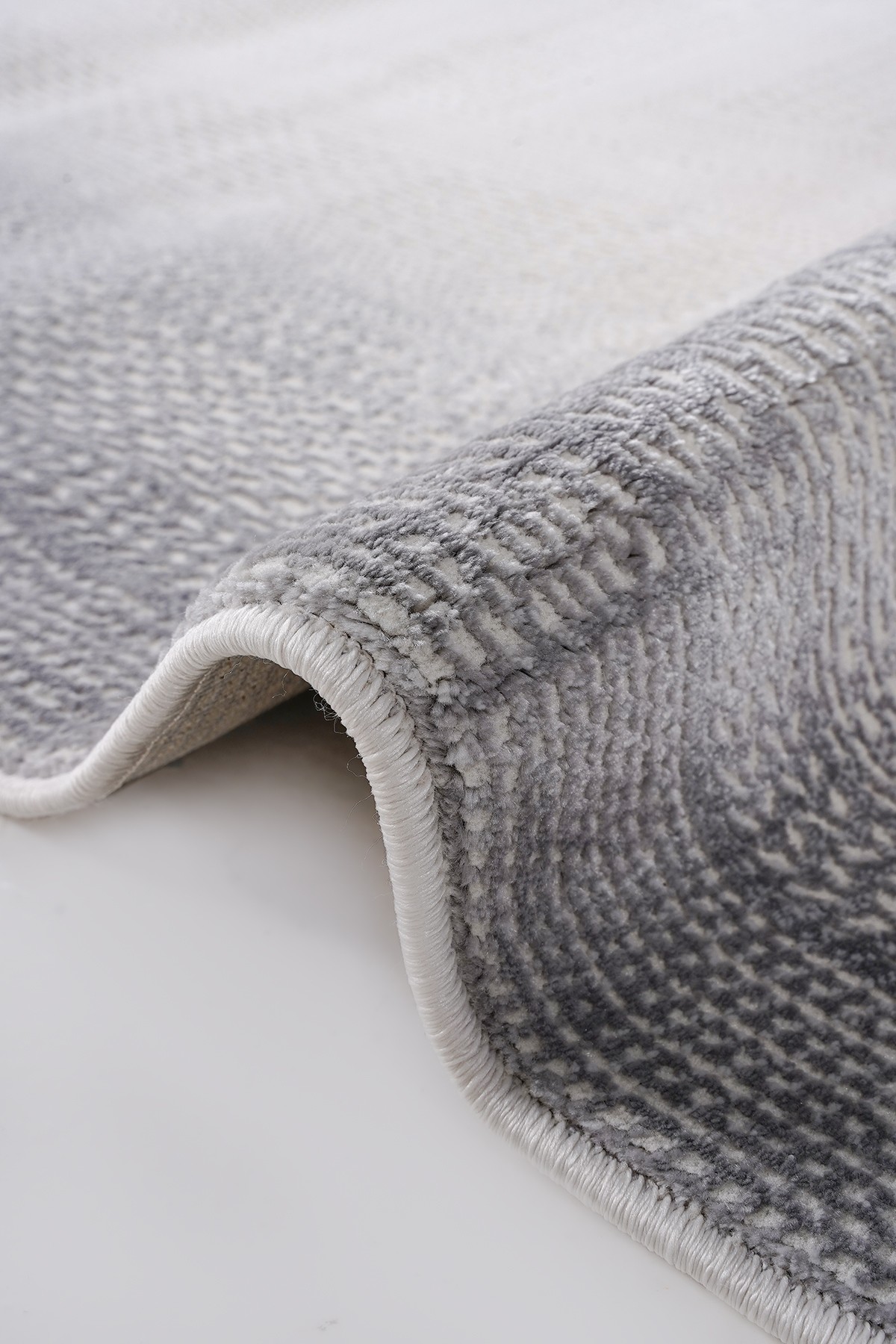 Soft 1120 Gri Geometrik Dokulu Modern Halı